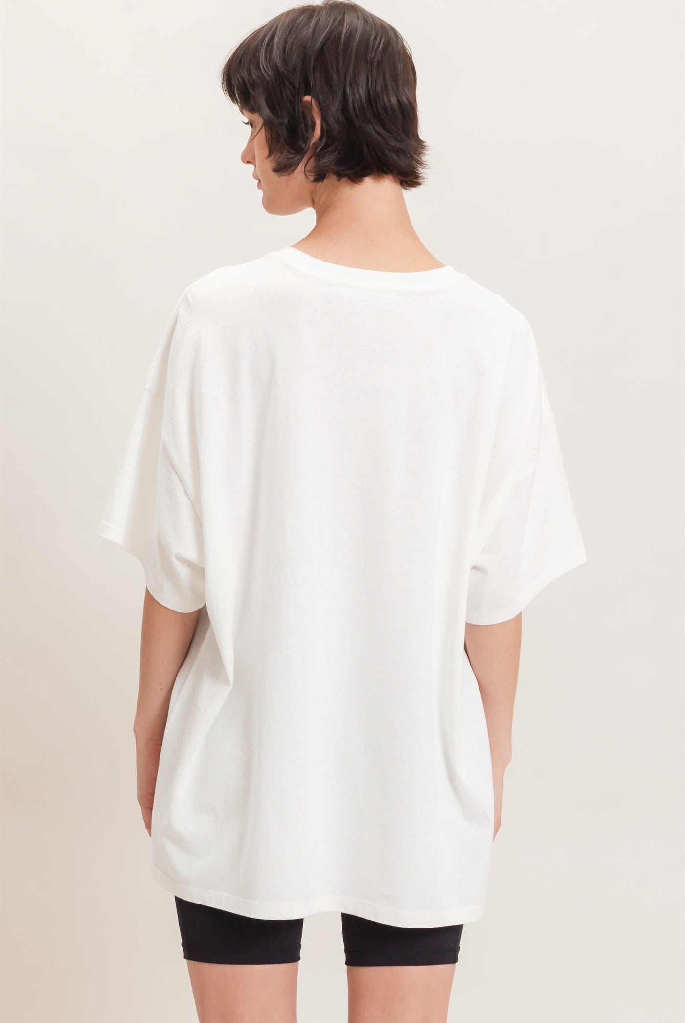 Wholesale Mineral Wash Oversized Crew Neck T-Shirts Clothing Tops DZ26C961 OFF WHITE DOUBLE ZERO