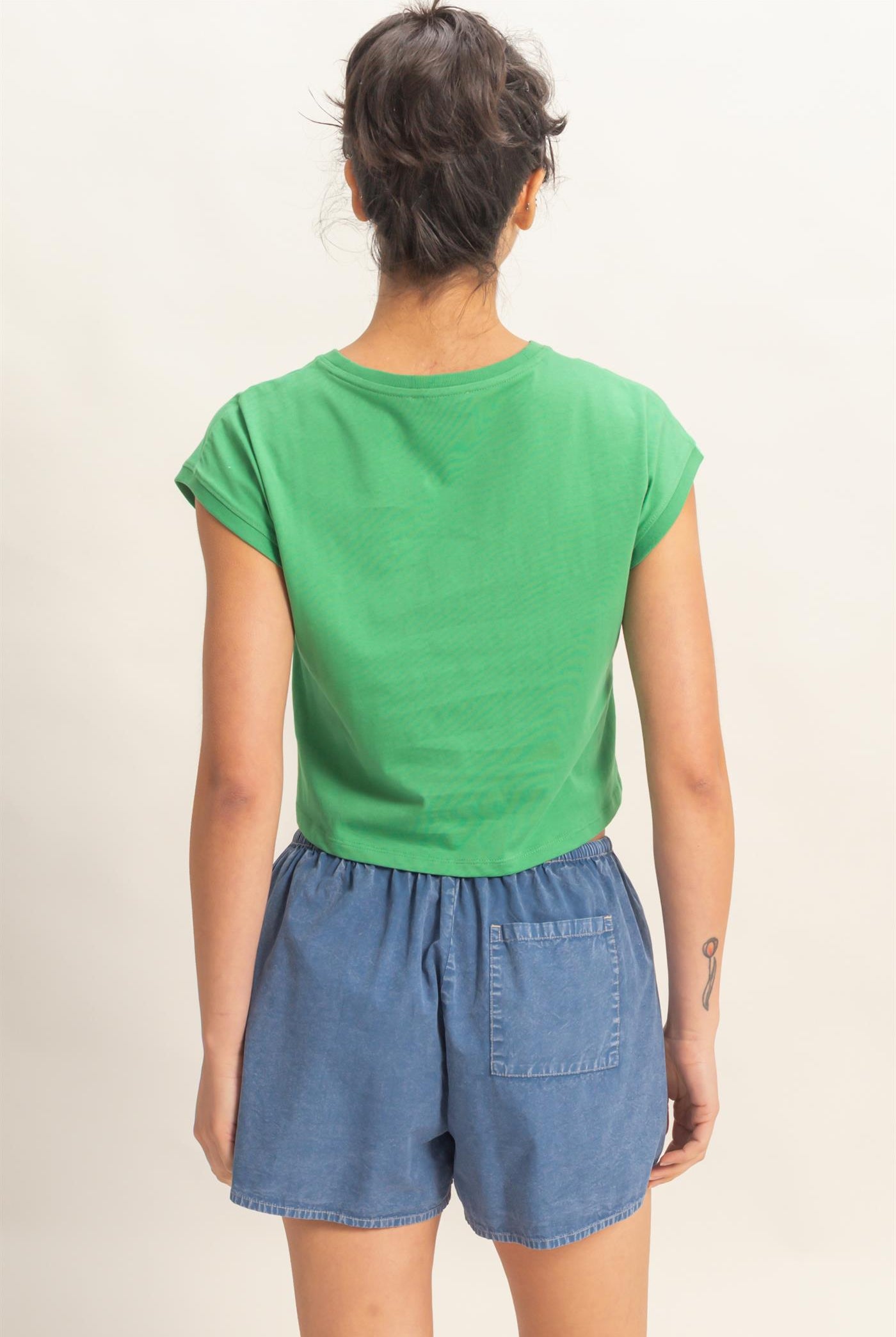 Wholesale Classic Crew Neck Sleeveless Top Shirts DZ24A652 GREEN DOUBLE ZERO