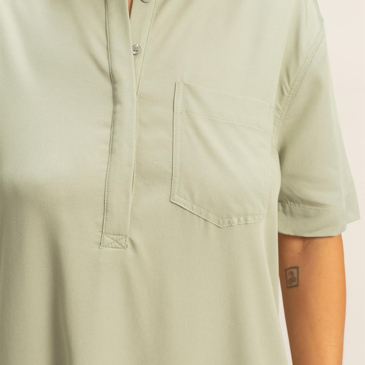Wholesale Collared Shirt Dress Dresses HF26E427-D SAGE HYFVE