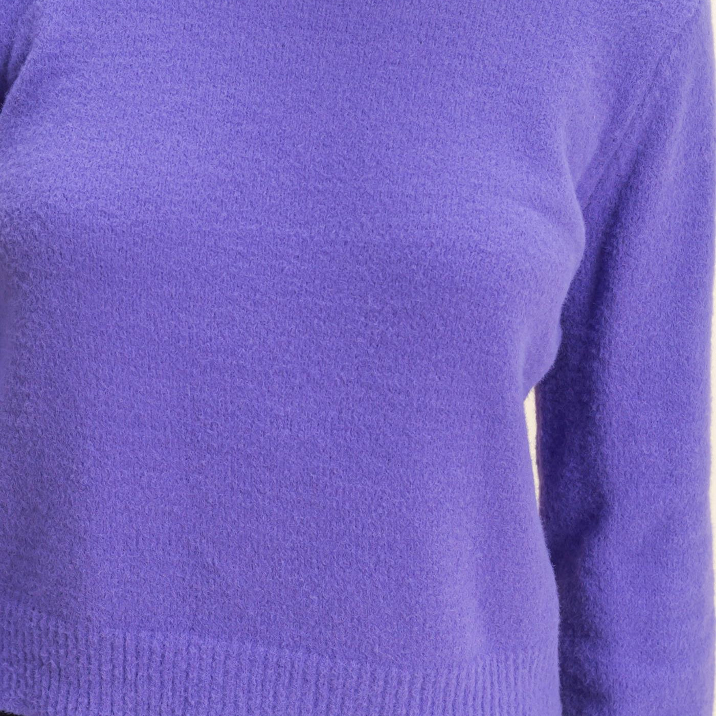 Wholesale Cropped Long Sleeve Sweater Clothing Tops DZ23F807 WISTERIA DOUBLE ZERO