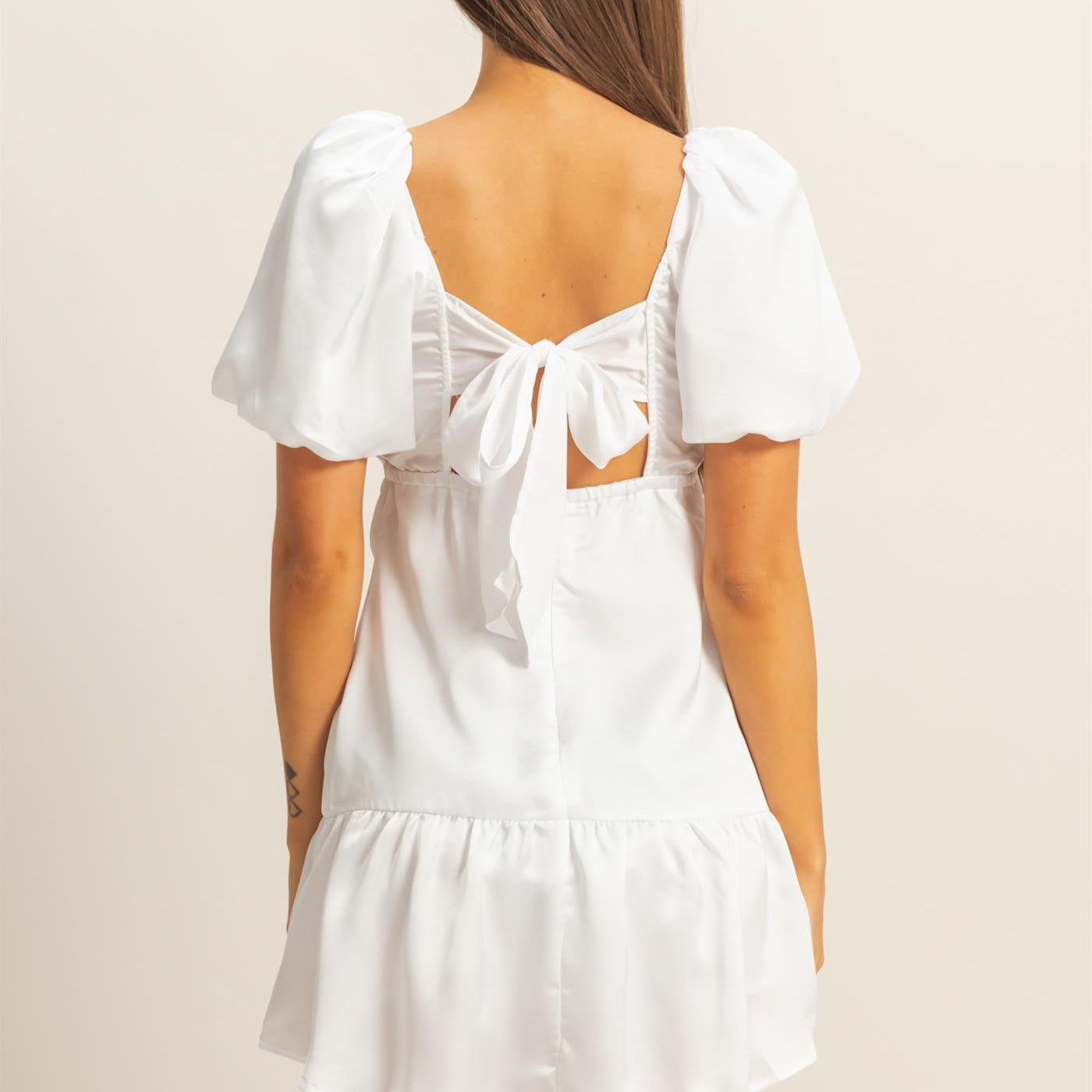 Wholesale Ruched Mini Dress Dresses HF22C741 OFF WHITE HYFVE