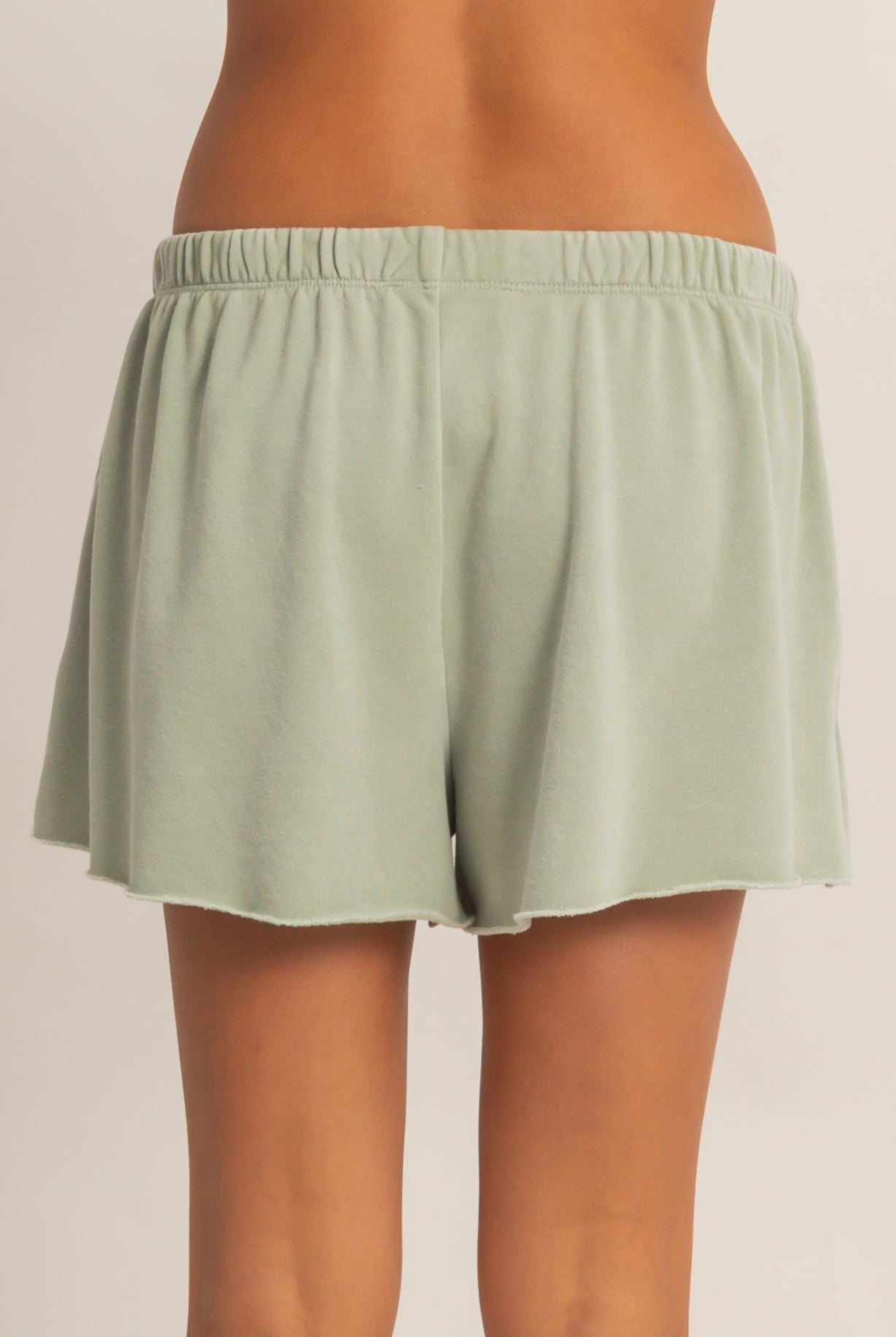 Wholesale Mineral Wash French Terry Shorts Shorts DZ26C040 SAGE GREEN DOUBLE ZERO
