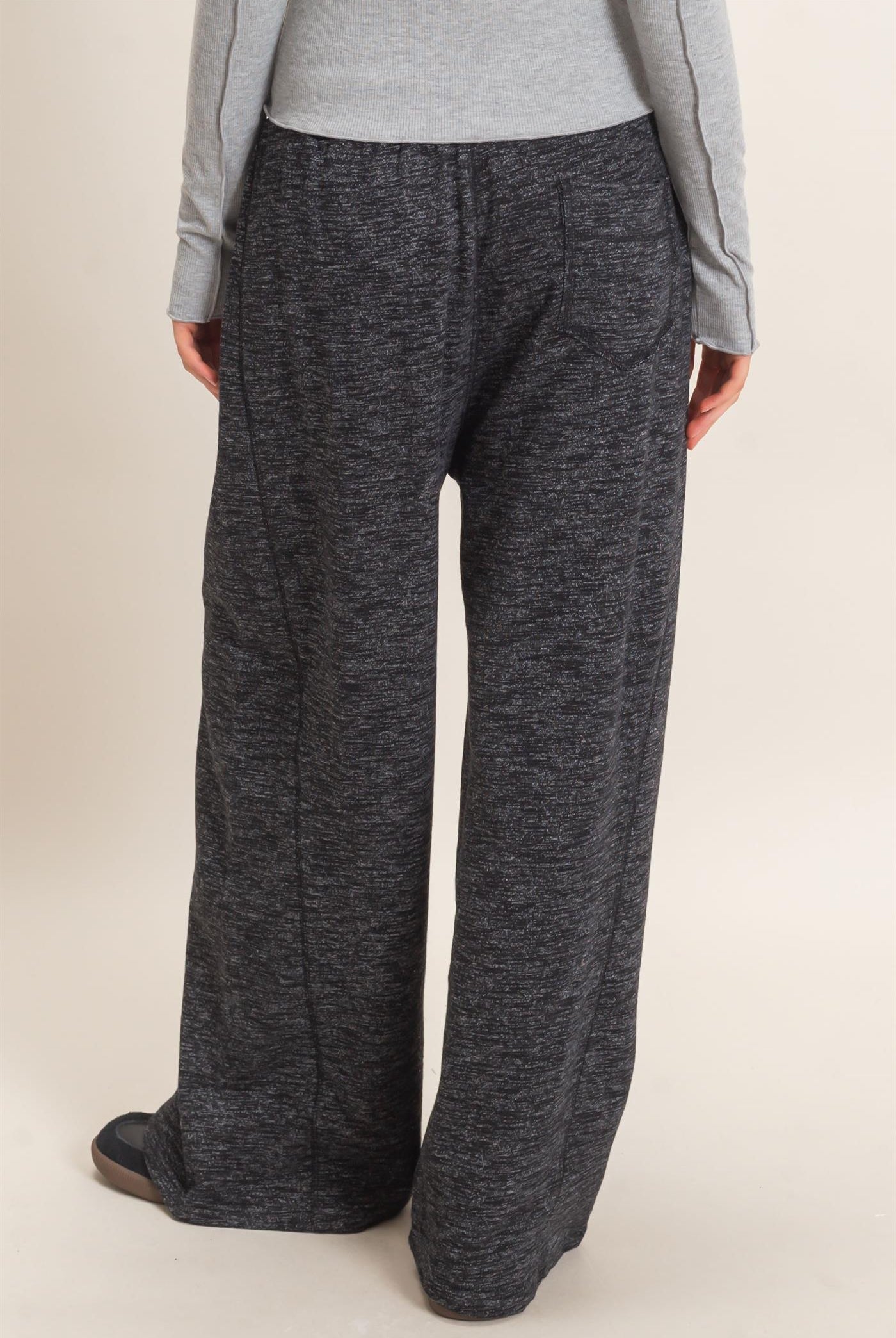 Wholesale Striped Waist Drawstring Pants Pants HF26E558 BLACK HYFVE
