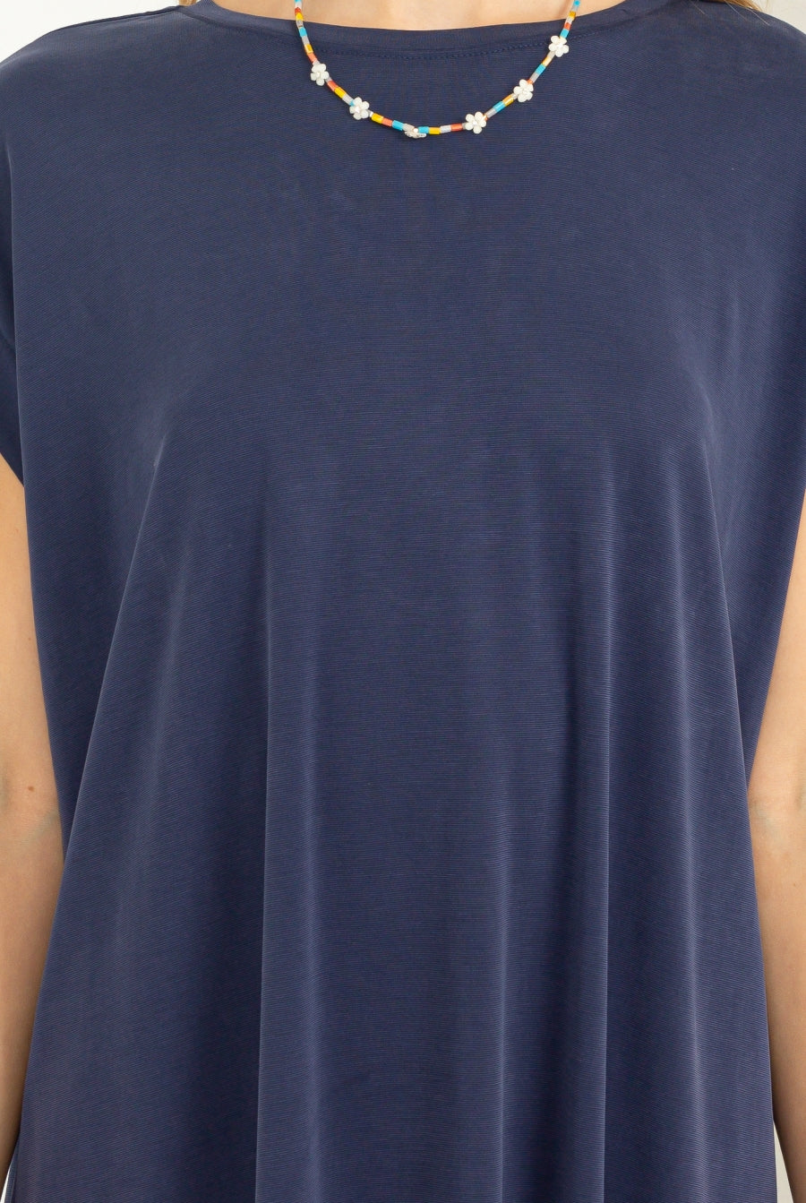 Wholesale Lazy Day Dolman Short Sleeves Midi Dress Dresses DZ23A795 DARK NIGHT DOUBLE ZERO