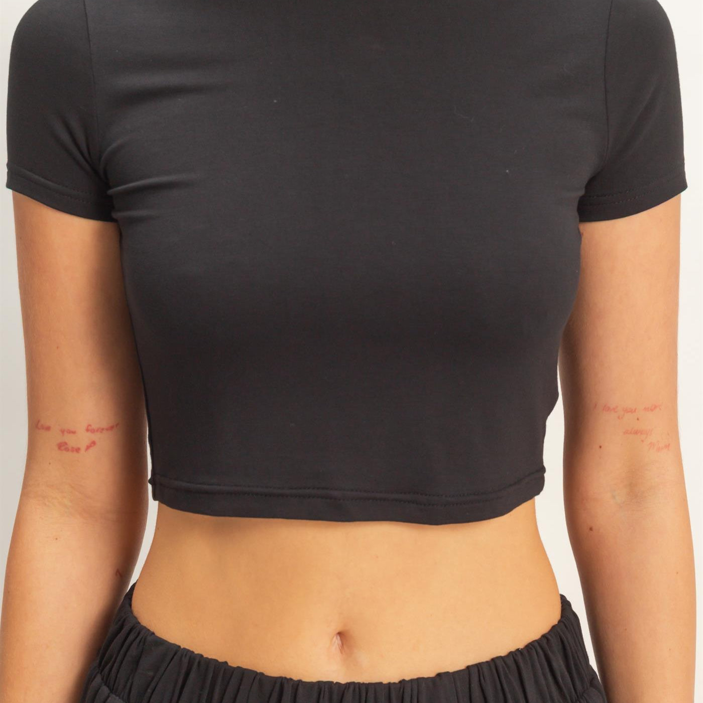 Wholesale Short Sleeve Top & Wide Leg Pants Set Clothing HF26C310-SET-D BLACK HYFVE