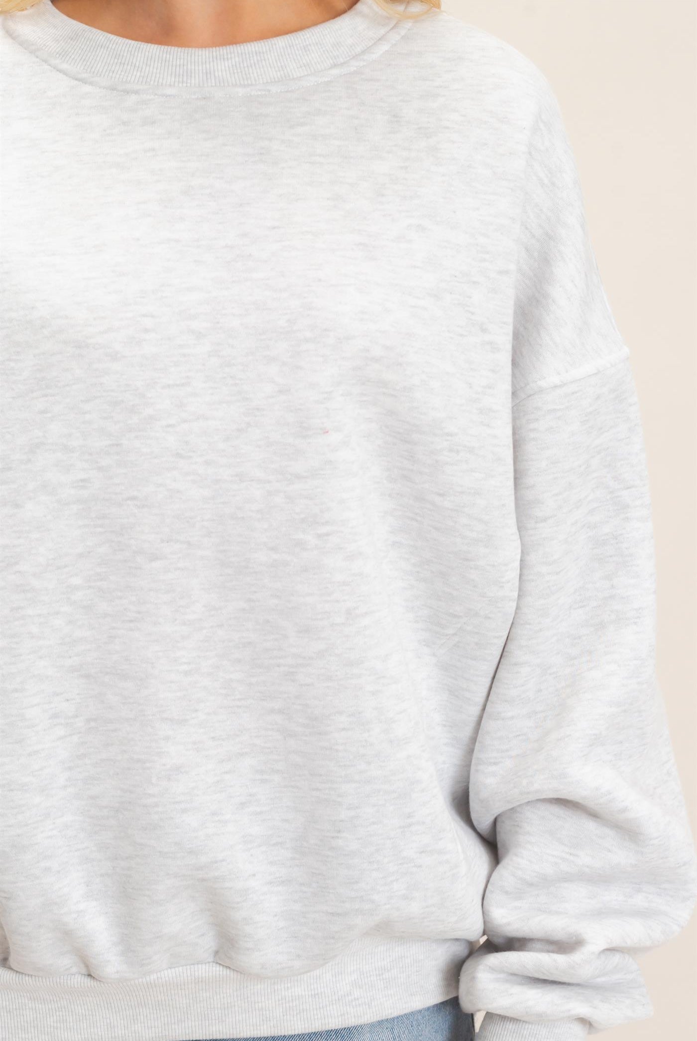 Wholesale Oversized Dropped Shoulder Sweatshirt Sweatshirts HF26F141 L.GRAY HYFVE