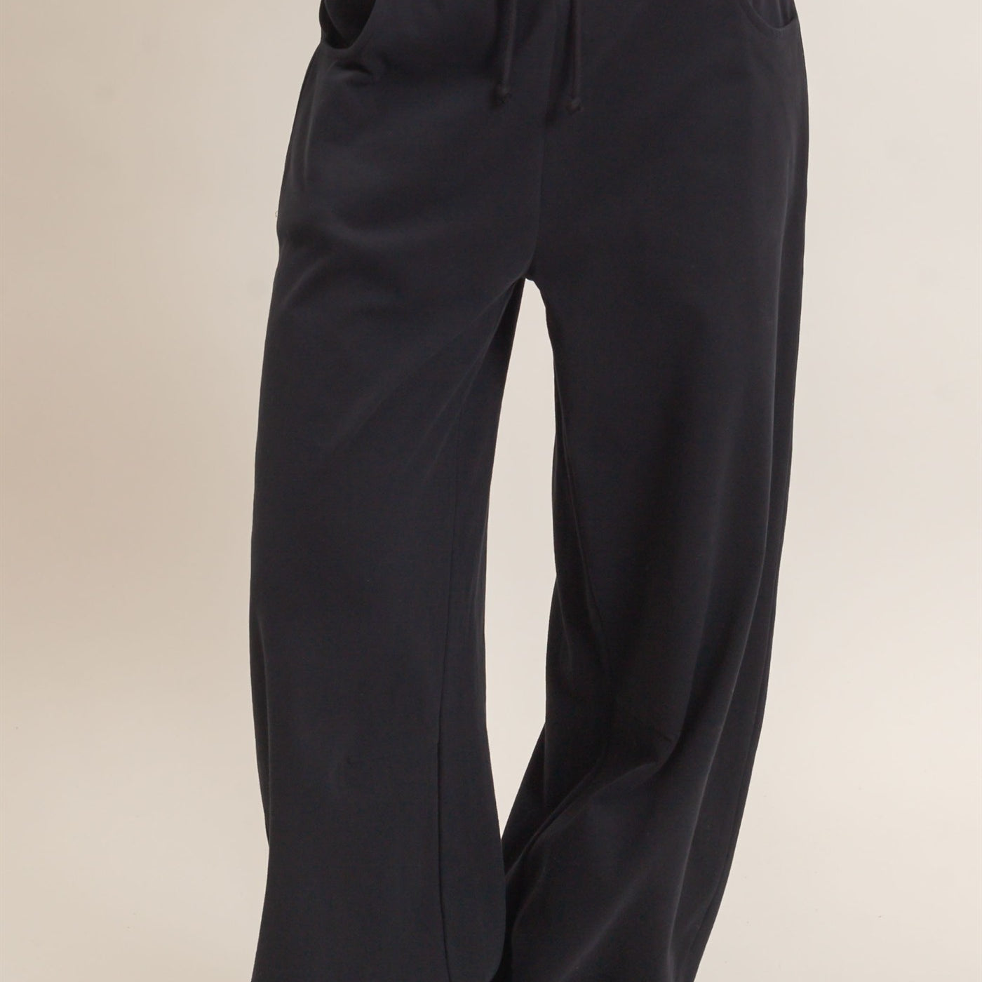 Wholesale Washed Barrel Sweatpants Pants DZ26E379 BLACK DOUBLE ZERO