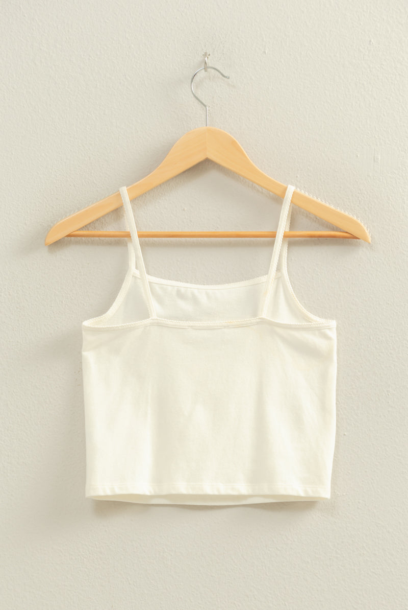 Wholesale Basic Cami Crop Top Clothing Tops DZ22C574 MARSHMALLOW HYFVE