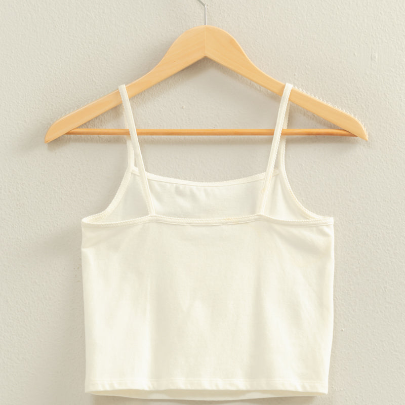 Wholesale Basic Cami Crop Top Clothing Tops DZ22C574 MARSHMALLOW HYFVE