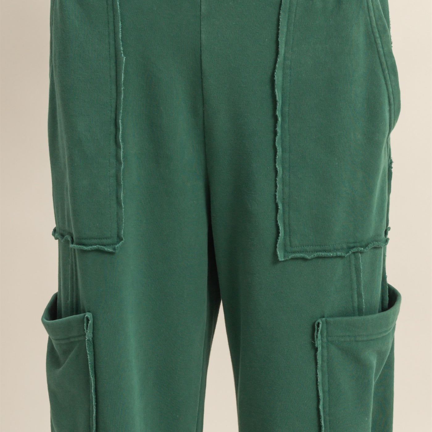 Wholesale Mineral Wash Oversized Utility Sweatpants Sweatpants DZ25C903 DARK GREEN DOUBLE ZERO