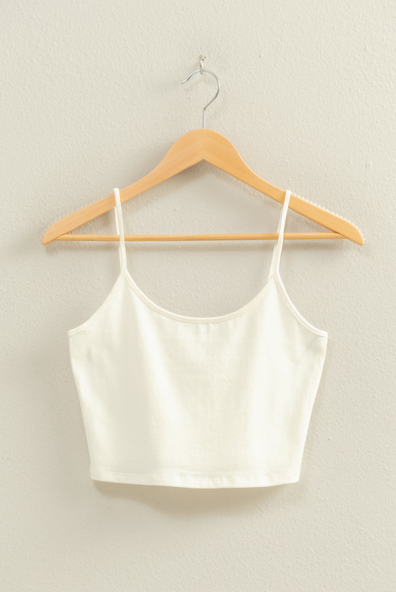 Wholesale Basic Cropped Cami Top Clothing Tops DZ22C818 MARSHMALLOW DOUBLE ZERO