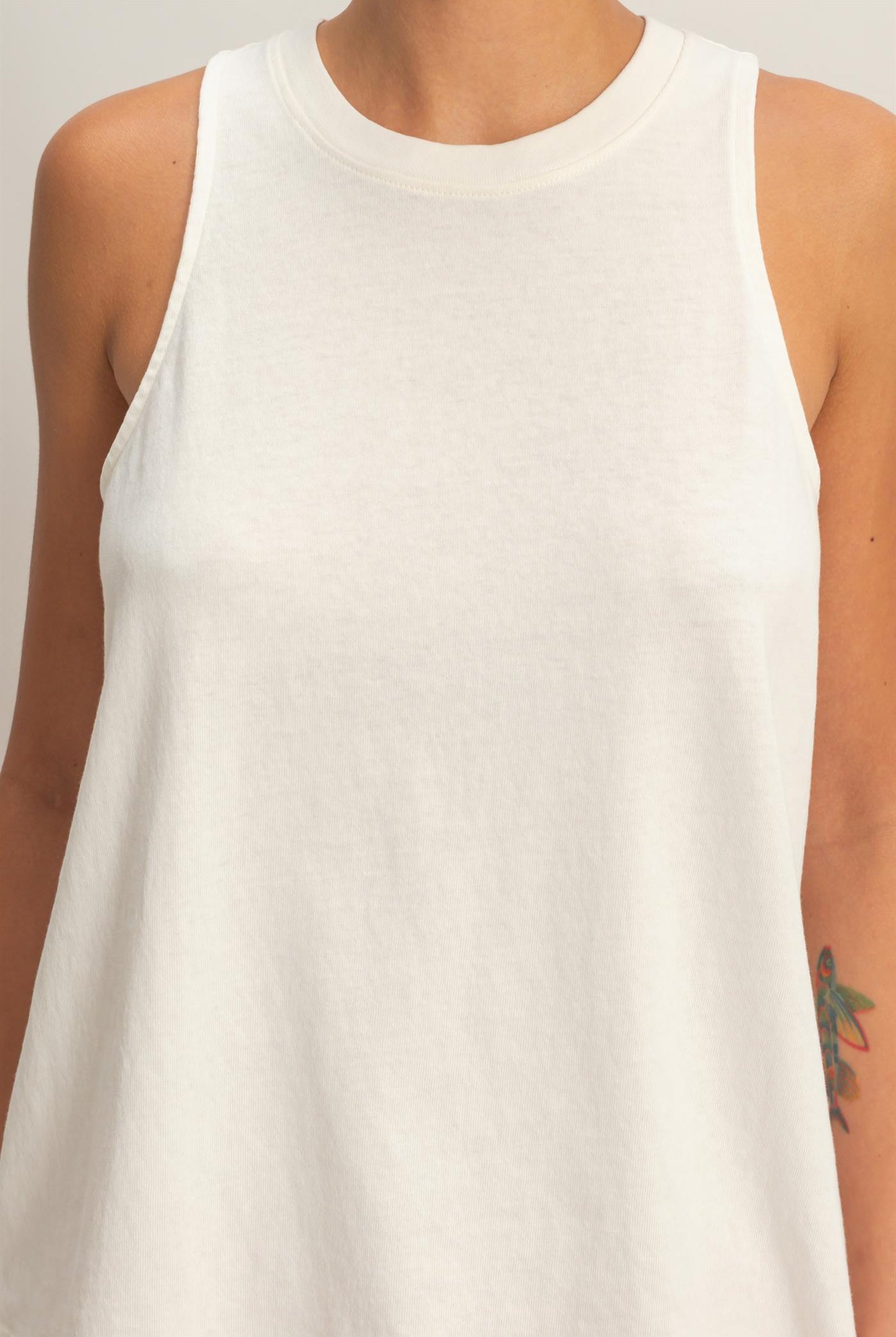 Wholesale Mineral Washed Sleeveless Top Clothing Tops DZ26A739 OFF WHITE DOUBLE ZERO