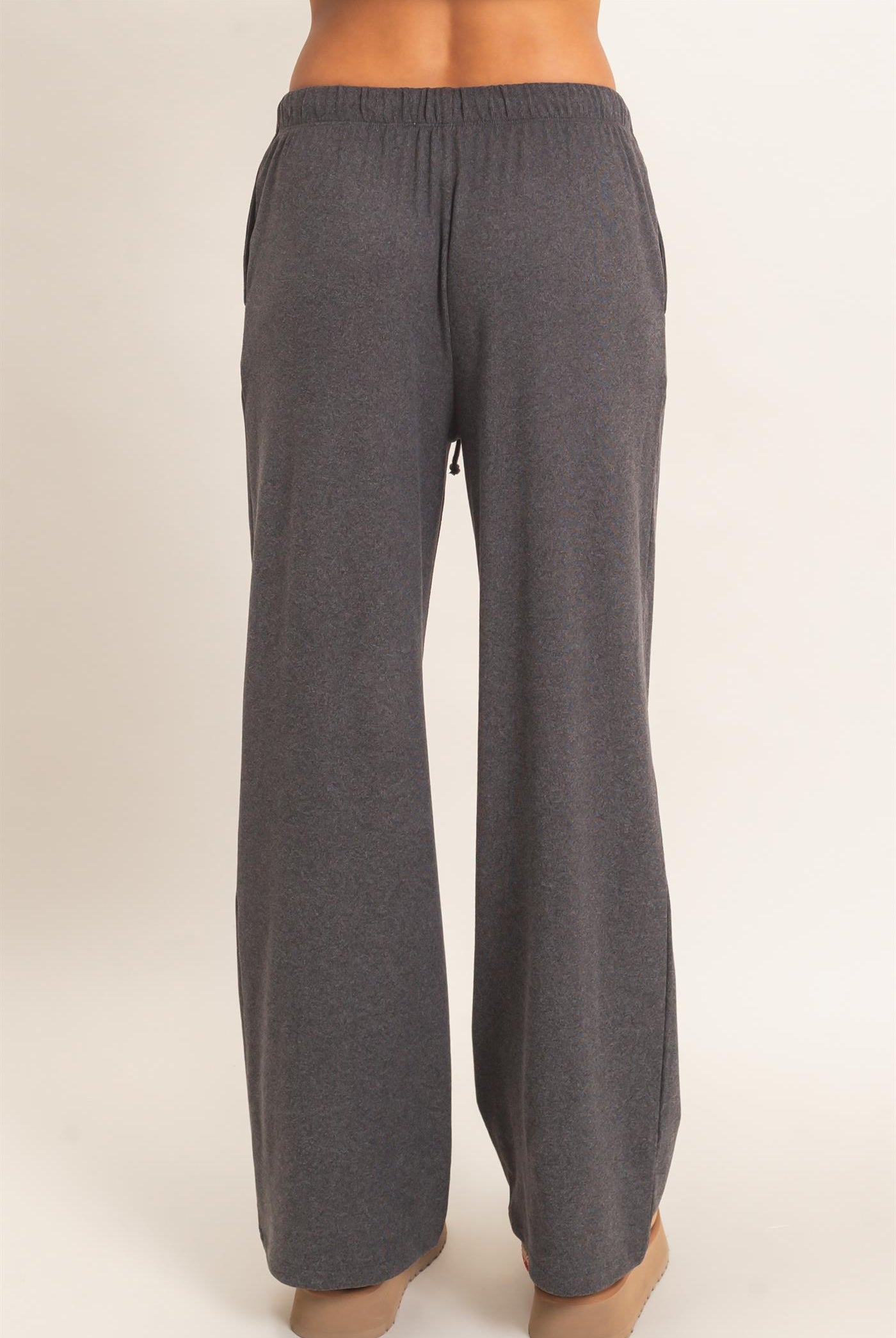 Wholesale Wide Leg Pants With Drawcord Pants DZ26E288 BLACK DOUBLE ZERO