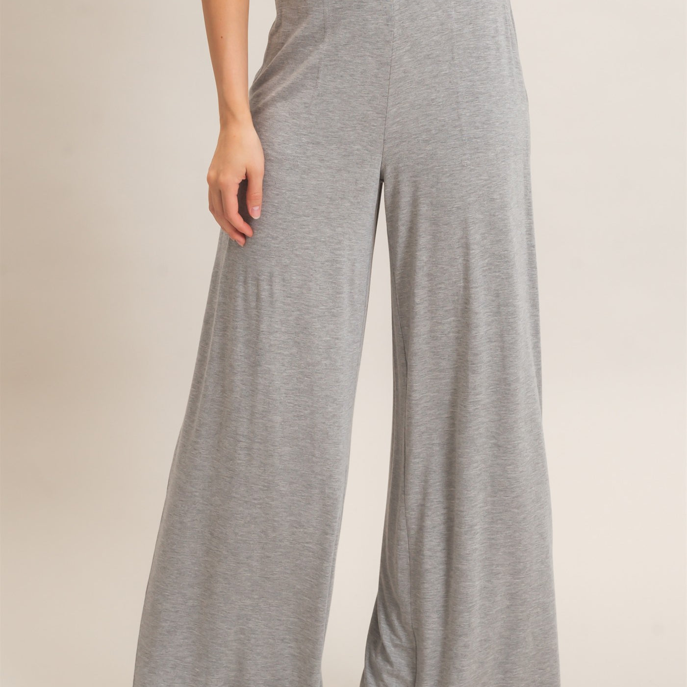 Wholesale Wide-Leg Elastic Waist Pants Pants HF26F299-D H.GRAY HYFVE