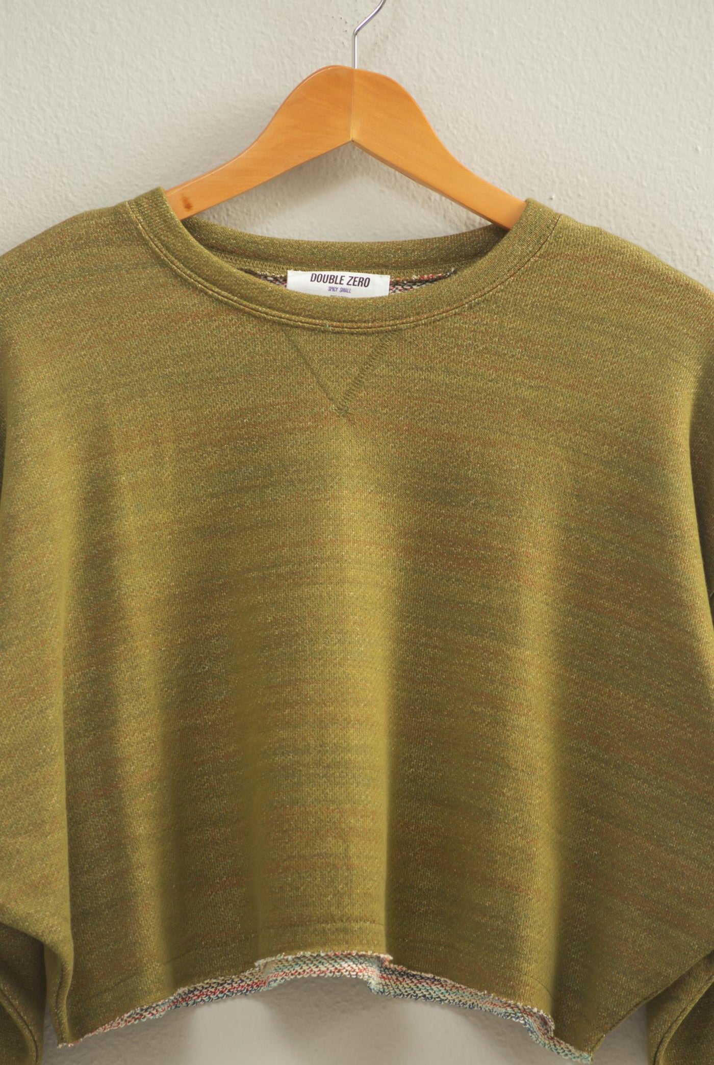 Wholesale Drop-Shoulder Cropped Top Clothing Tops DZ22G906 OLIVE DOUBLE ZERO