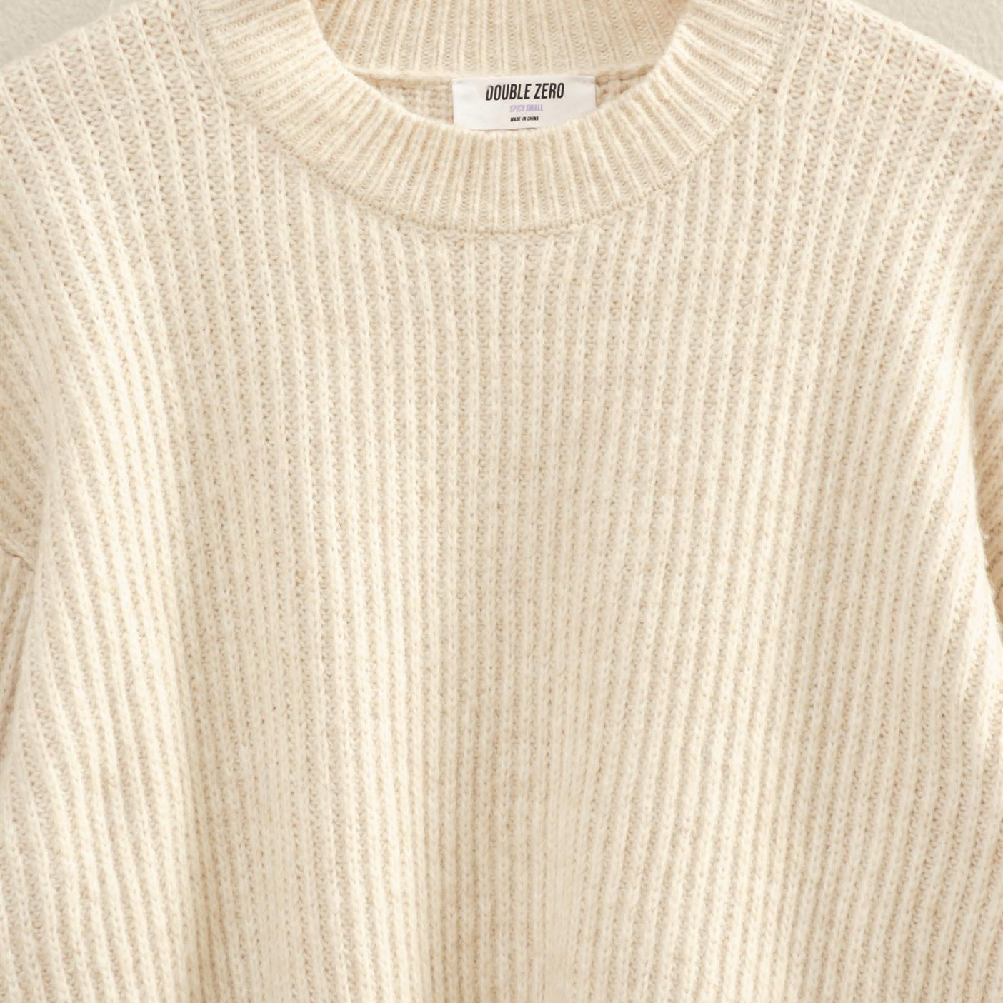 Wholesale Ribbed Crew Neck Sweater Sweaters DZ25F006 ALPACA DOUBLE ZERO