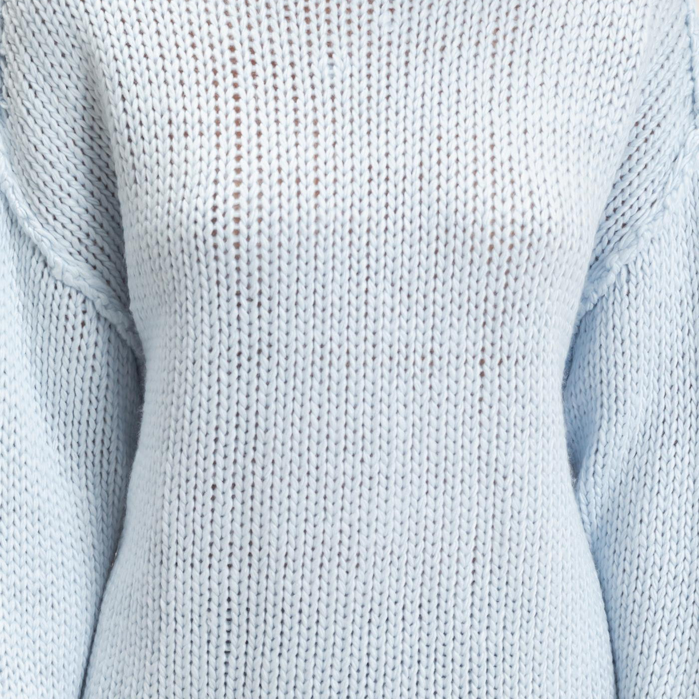 Wholesale Rolled Collar Loose Knit Sweater Sweaters HF26C859 LIGHT BLUE HYFVE