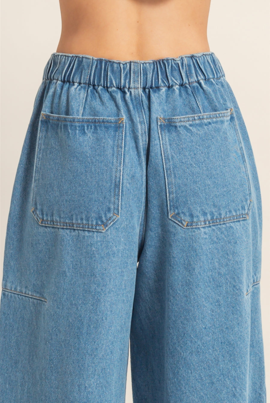 Wholesale Wide Pants With Oversize Pockets Pants HF26A125 L.BLUE HYFVE