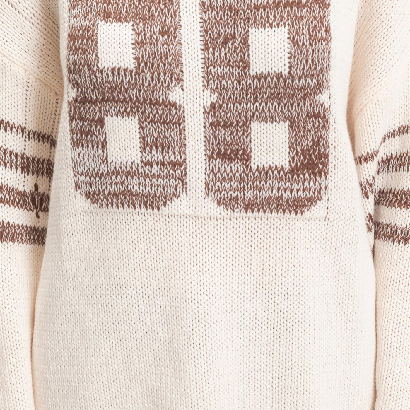 Wholesale Oversized Number Knit Sweater Sweaters HF26E687 WHITE SWAN HYFVE