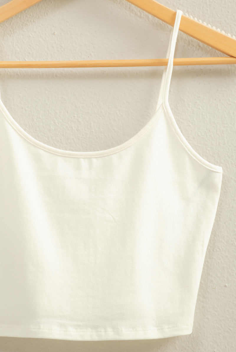 Wholesale Basic Cropped Cami Top Clothing Tops DZ22C818 MARSHMALLOW DOUBLE ZERO
