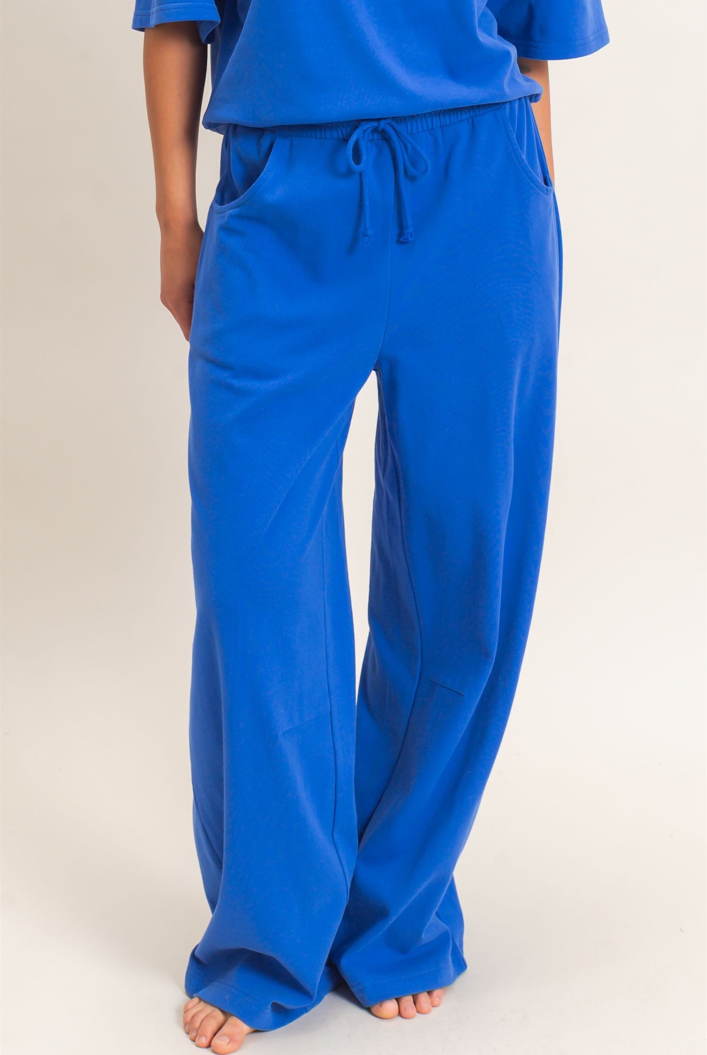 Wholesale Washed Barrel Sweatpants Pants DZ26E379 COBALT DOUBLE ZERO