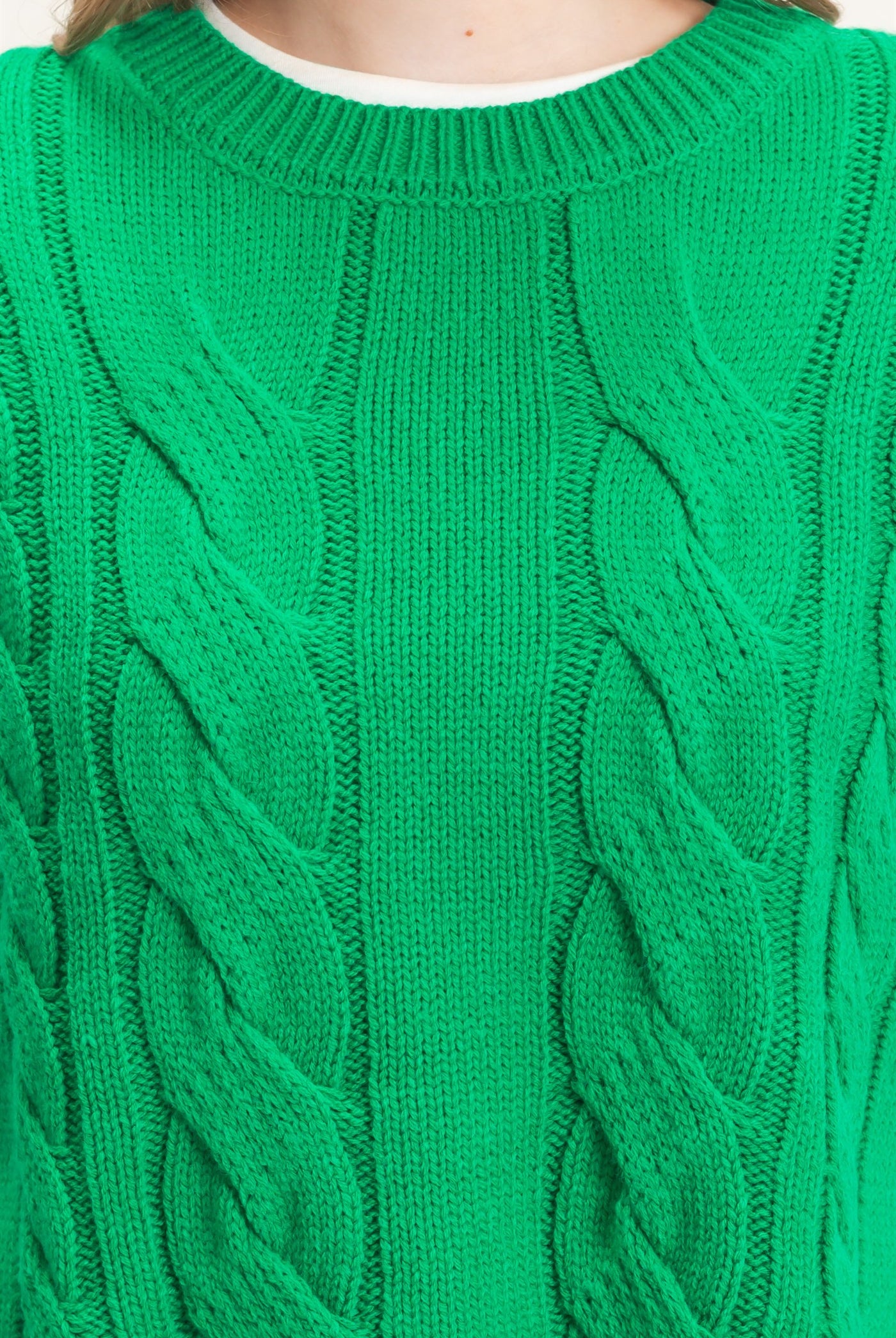 Wholesale Cable Knit Vest With Side Buttons Sweaters HF26F193 GREEN HYFVE