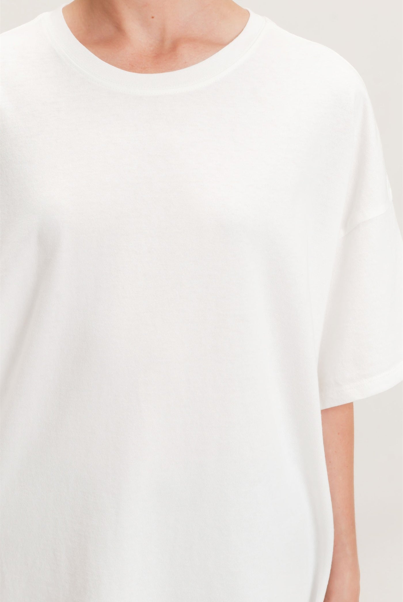 Wholesale Mineral Wash Oversized Crew Neck T-Shirts Clothing Tops DZ26C961 OFF WHITE DOUBLE ZERO