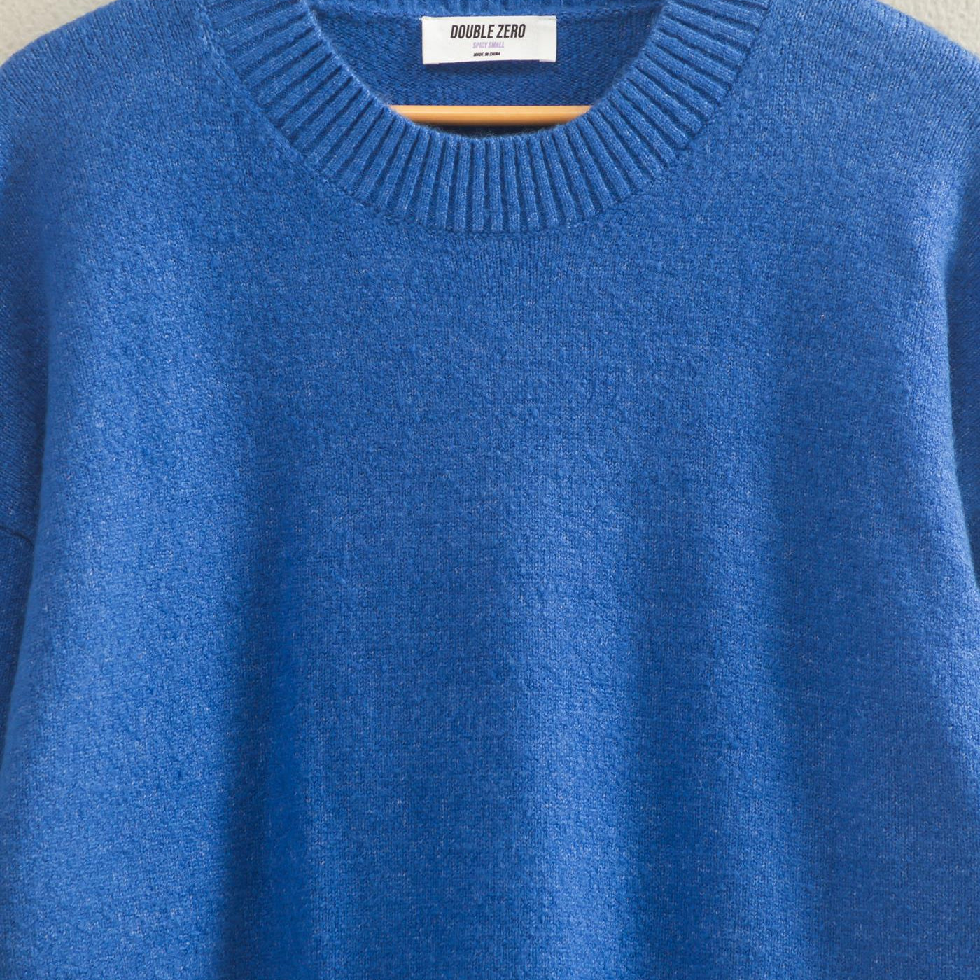 Wholesale Crewneck Sweater Sweaters DZ25E787 COBALT DOUBLE ZERO