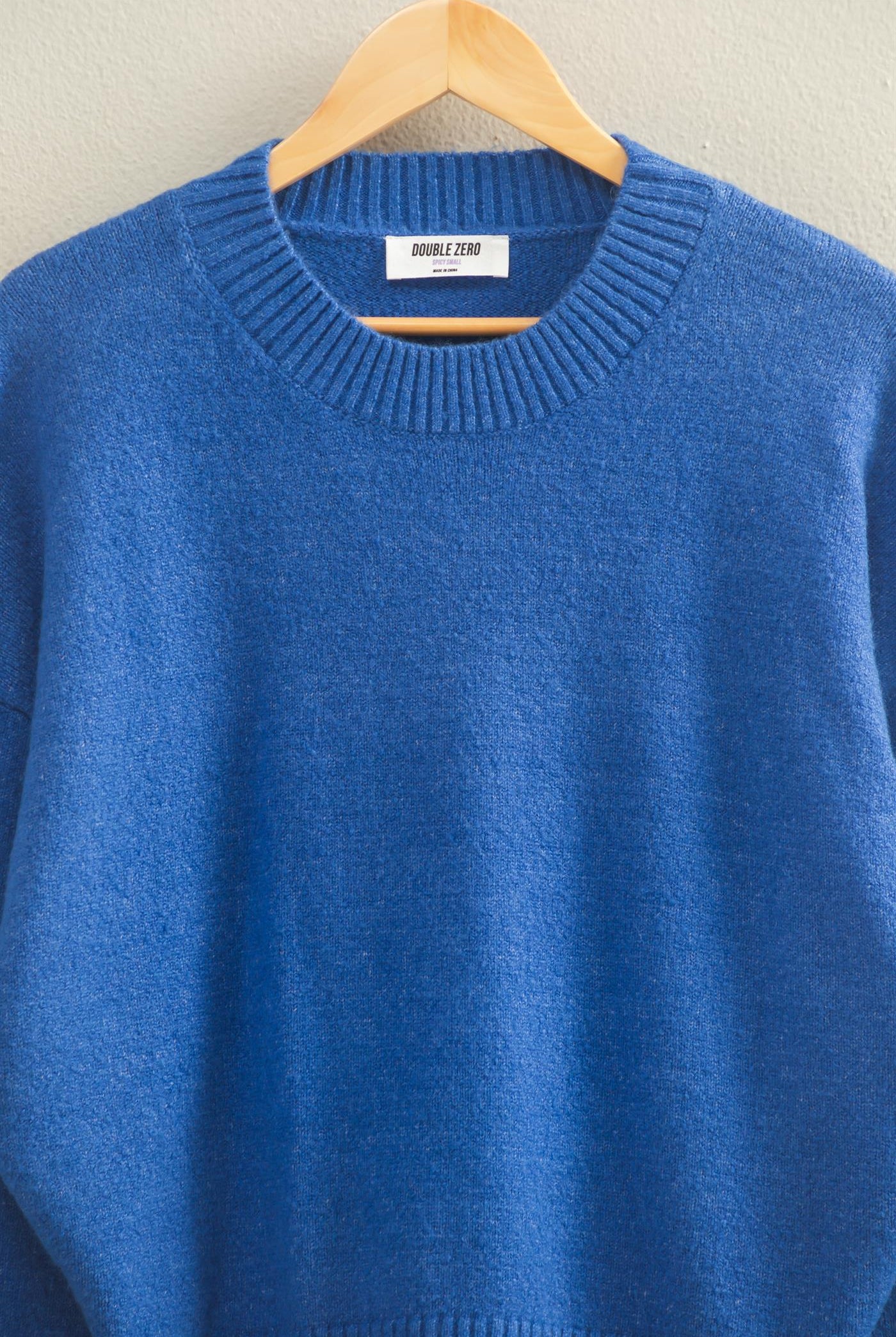 Wholesale Crewneck Sweater Sweaters DZ25E787 COBALT DOUBLE ZERO