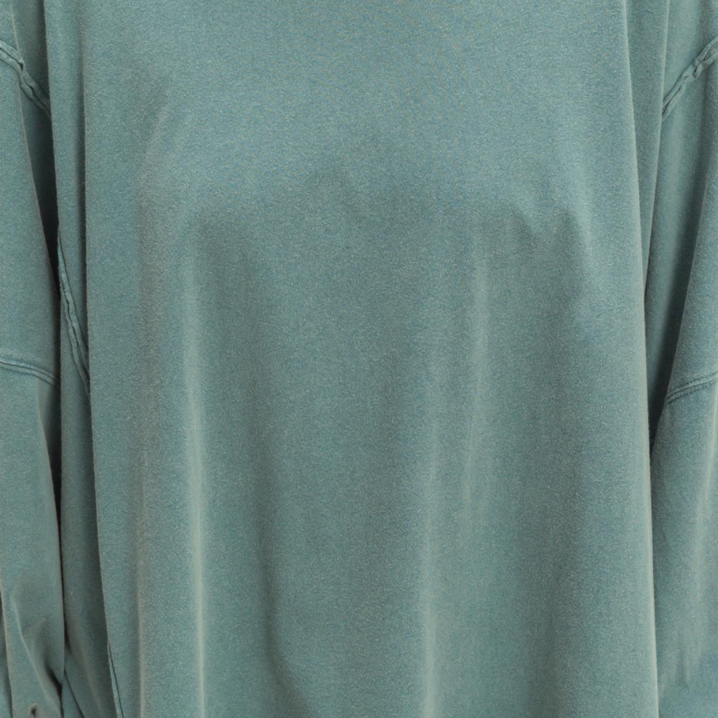 Wholesale Oversized Seam Detail Long Sleeve Top Sweatshirts DZ26C774 DARK TEAL DOUBLE ZERO