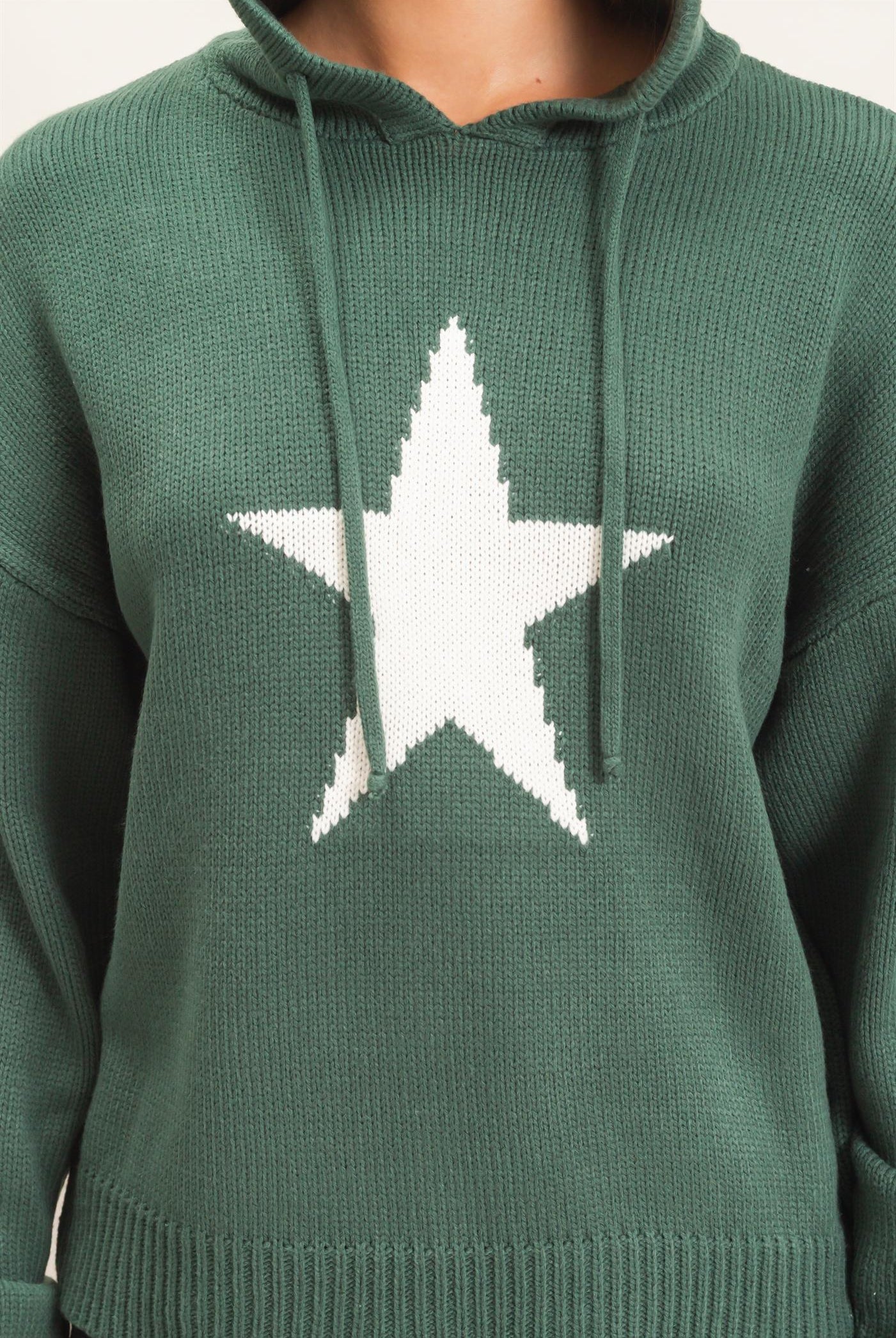 Wholesale Star Hooded Sweater Hoodies DZ26E811 DARK GREEN DOUBLE ZERO