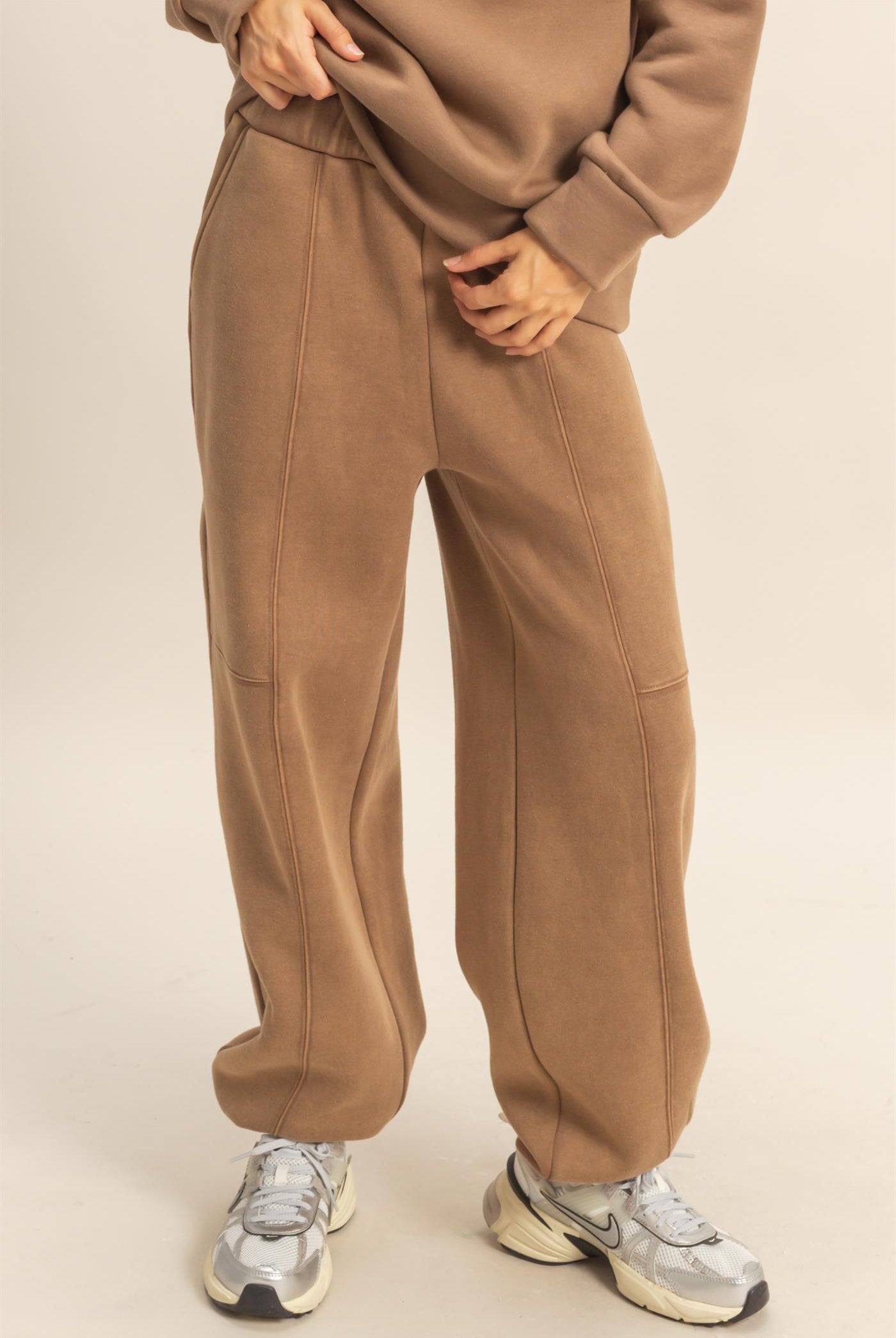 Wholesale Snow Washed Comfort Jogger Joggers HF25F147 L.BROWN HYFVE