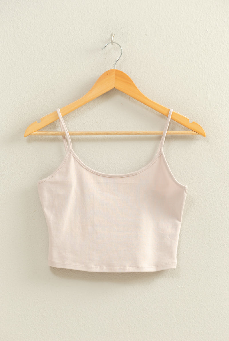 Wholesale Basic Cropped Cami Top Clothing Tops DZ22C818 PASTEL VIOLET DOUBLE ZERO