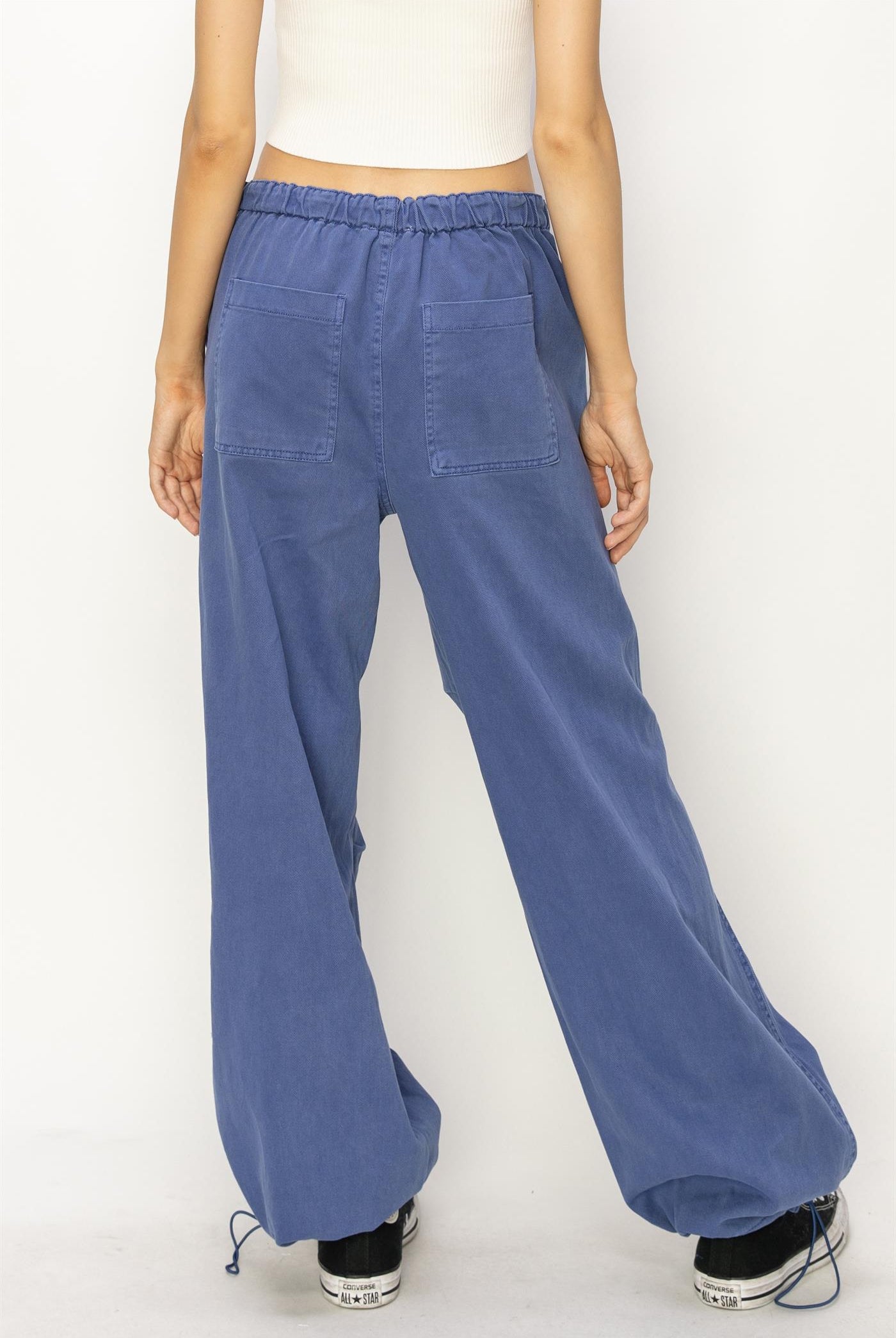 Wholesale Mid Rise Parachute Pants Pants DZ24A518 COBALT DOUBLE ZERO