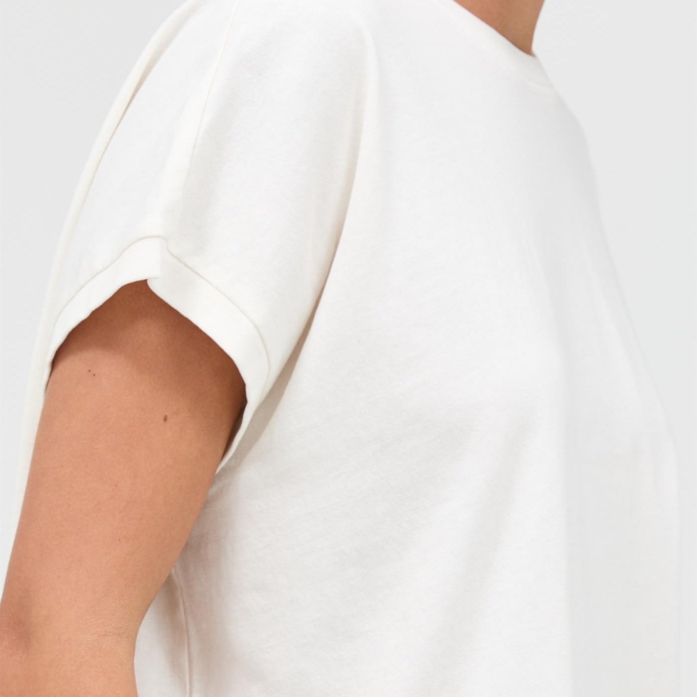 Wholesale Capped Sleeve Mineral Wash T-Shirt T-Shirts DZ26A033 OFF WHITE DOUBLE ZERO