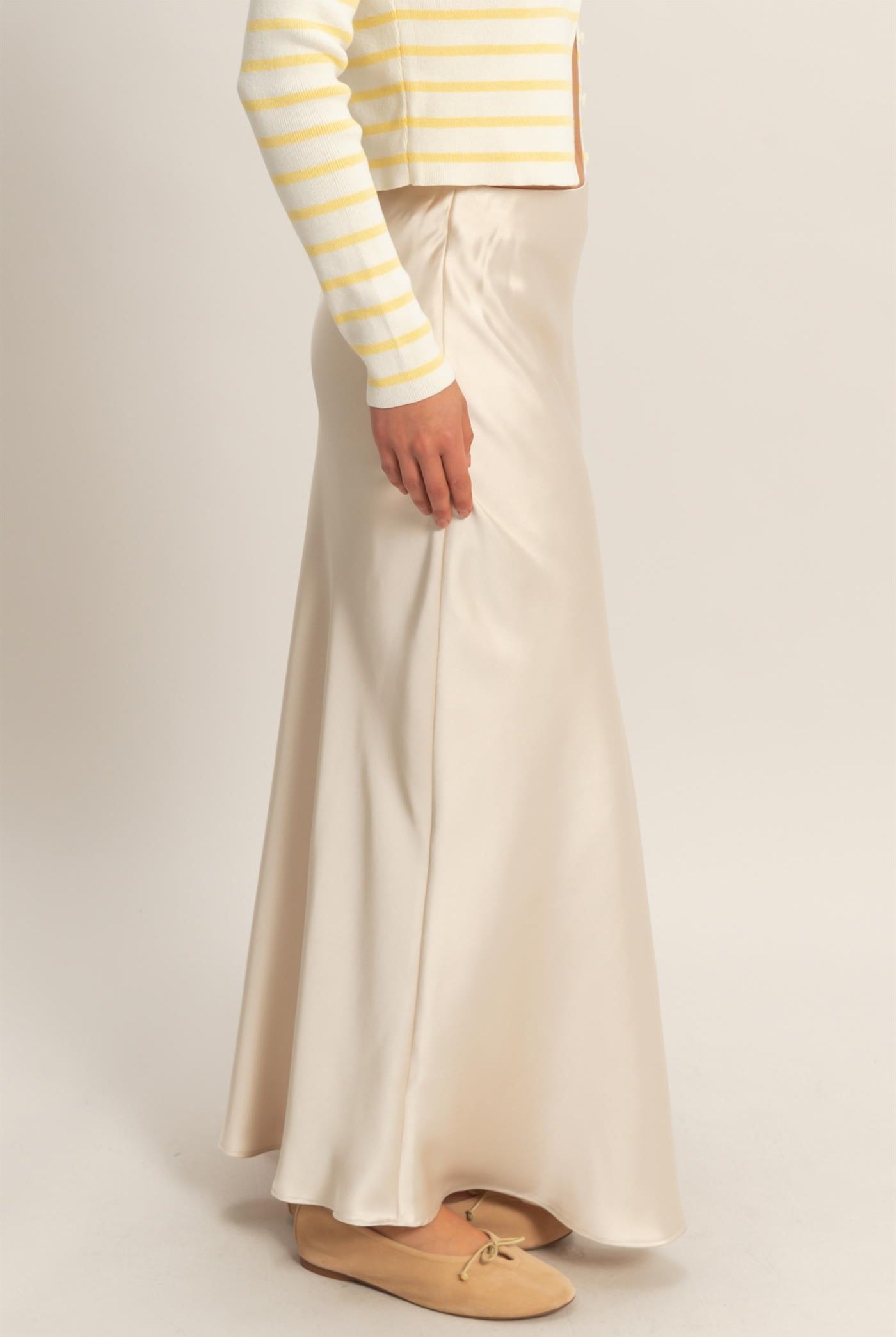 Wholesale Satin Maxi Skirt Skirts DZ26E274 ALPACA DOUBLE ZERO