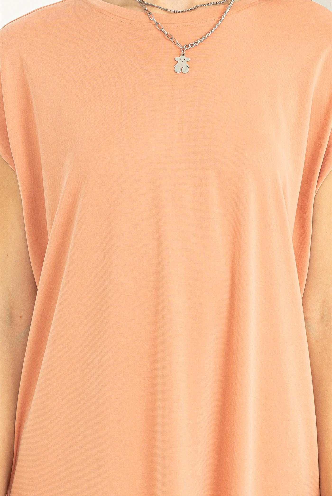 Wholesale Lazy Day Dolman Short Sleeves Midi Dress Dresses DZ23A795 DUSTY CLAY DOUBLE ZERO