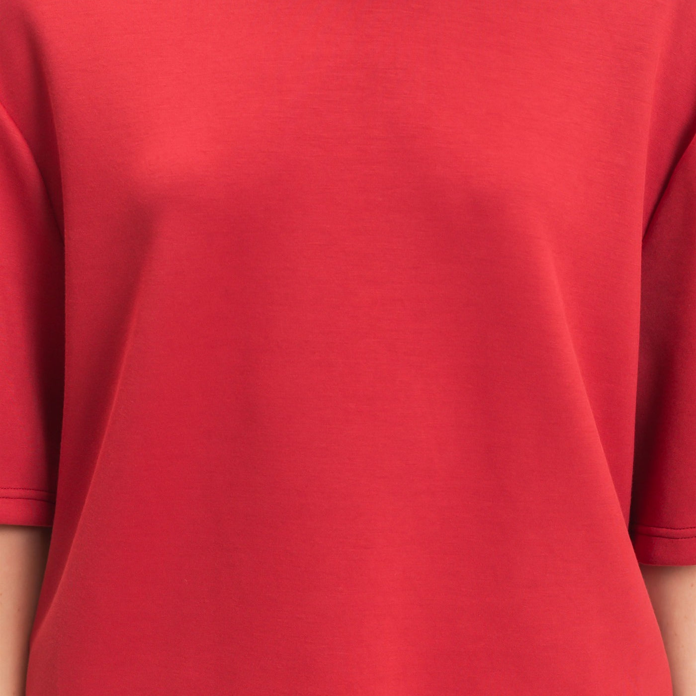 Wholesale Loose Fit Crew Neck Short Sleeve Top Clothing Tops DZ26C965 DARK RED DOUBLE ZERO