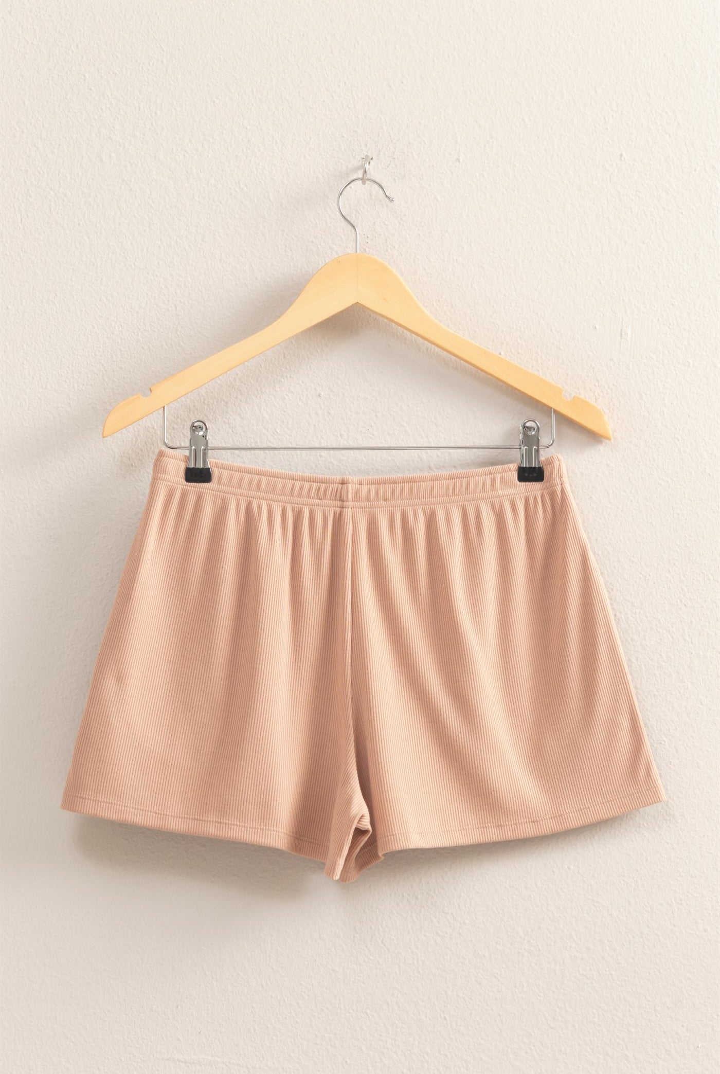 Wholesale High Waist Button Detail Flowy Shorts Shorts DZ25A934 DARK TAUPE DOUBLE ZERO