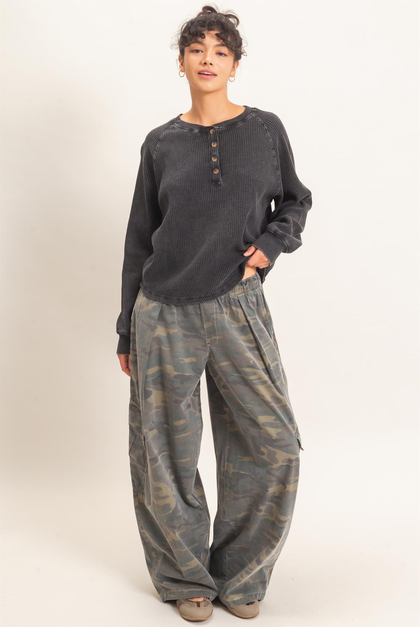 Wholesale Camouflage Cargo Pocket Pants Pants DZ26C891 DARK GREEN DOUBLE ZERO