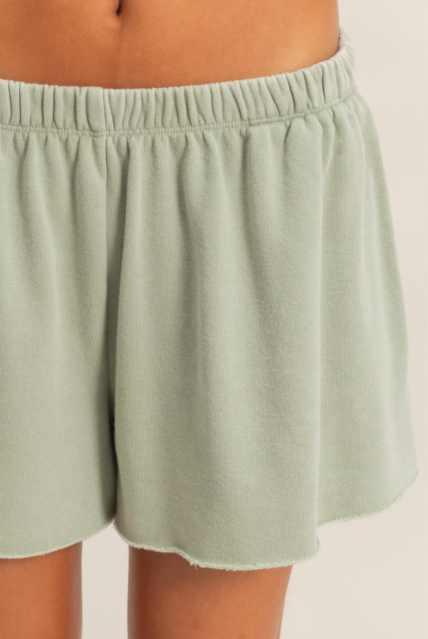 Wholesale Mineral Wash French Terry Shorts Shorts DZ26C040 SAGE GREEN DOUBLE ZERO