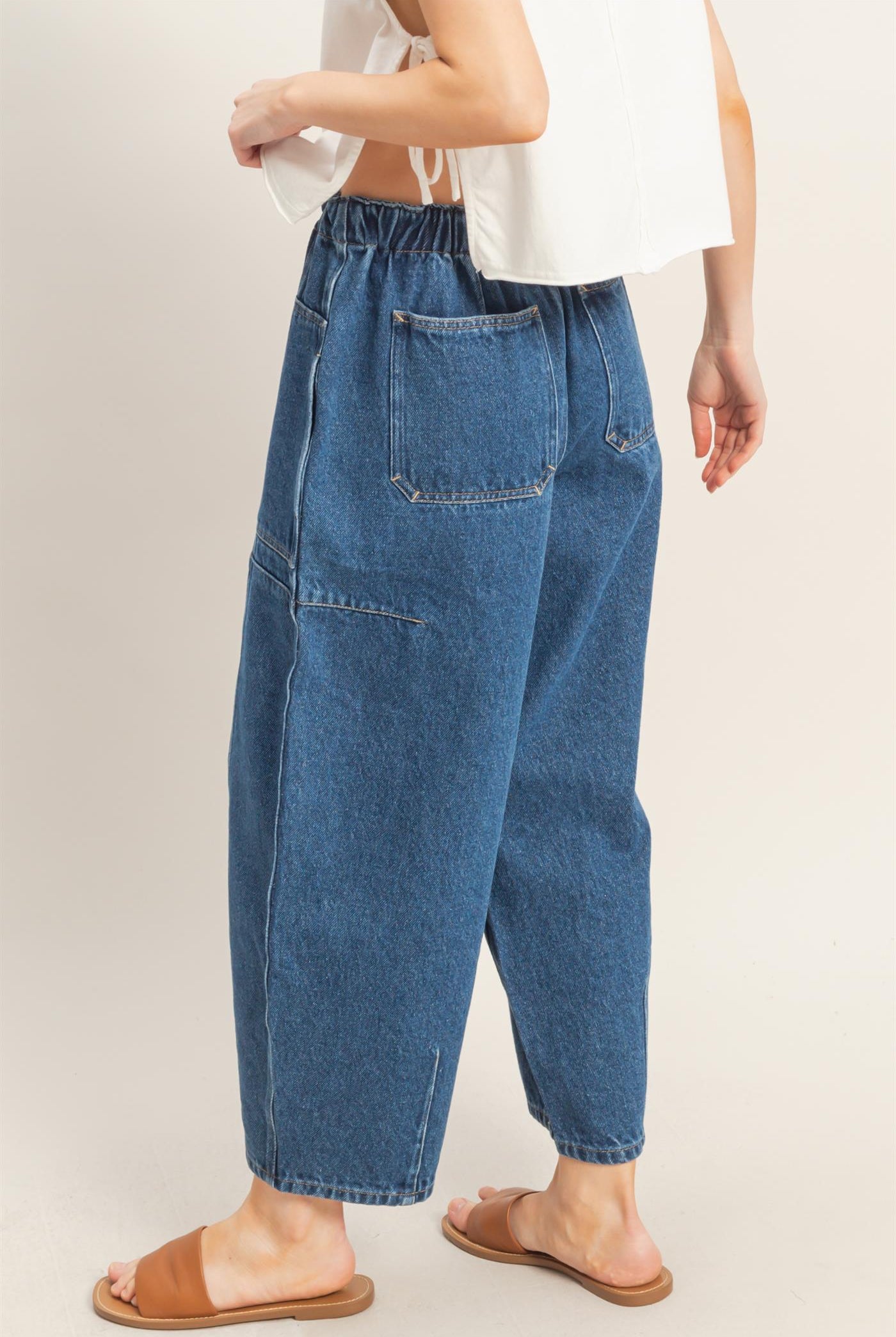 Wholesale Wide Pants With Oversize Pockets Pants HF26A125 BLUE HYFVE