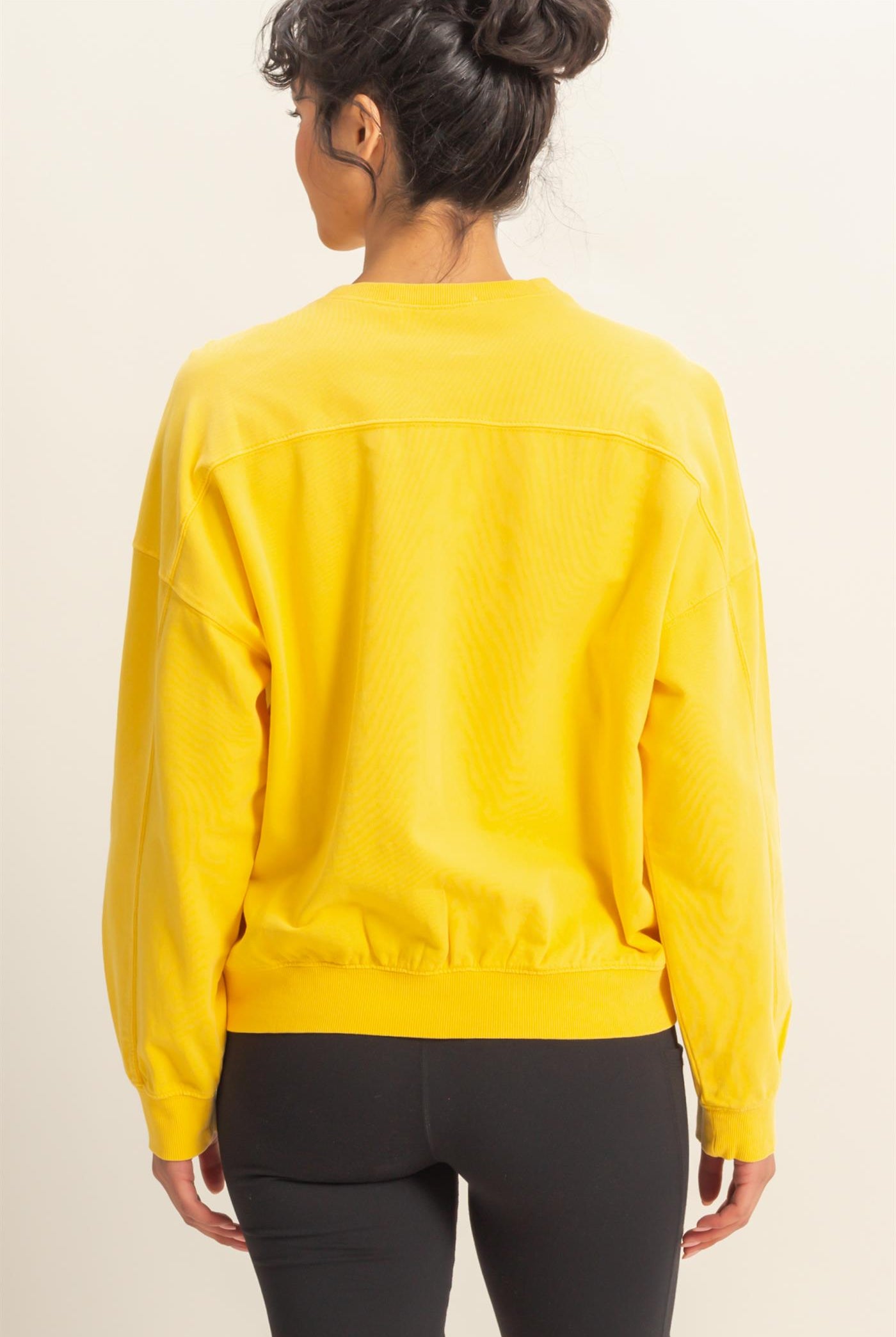 Wholesale Warm Long Sleeve French Terry Sweatshirt Sweatshirts DZ25C733 SUNFLOWER HYFVE