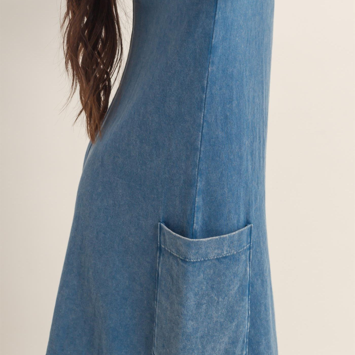 Wholesale Mineral Washed V-Back Romper Clothing DZ26A326 NAVY HYFVE