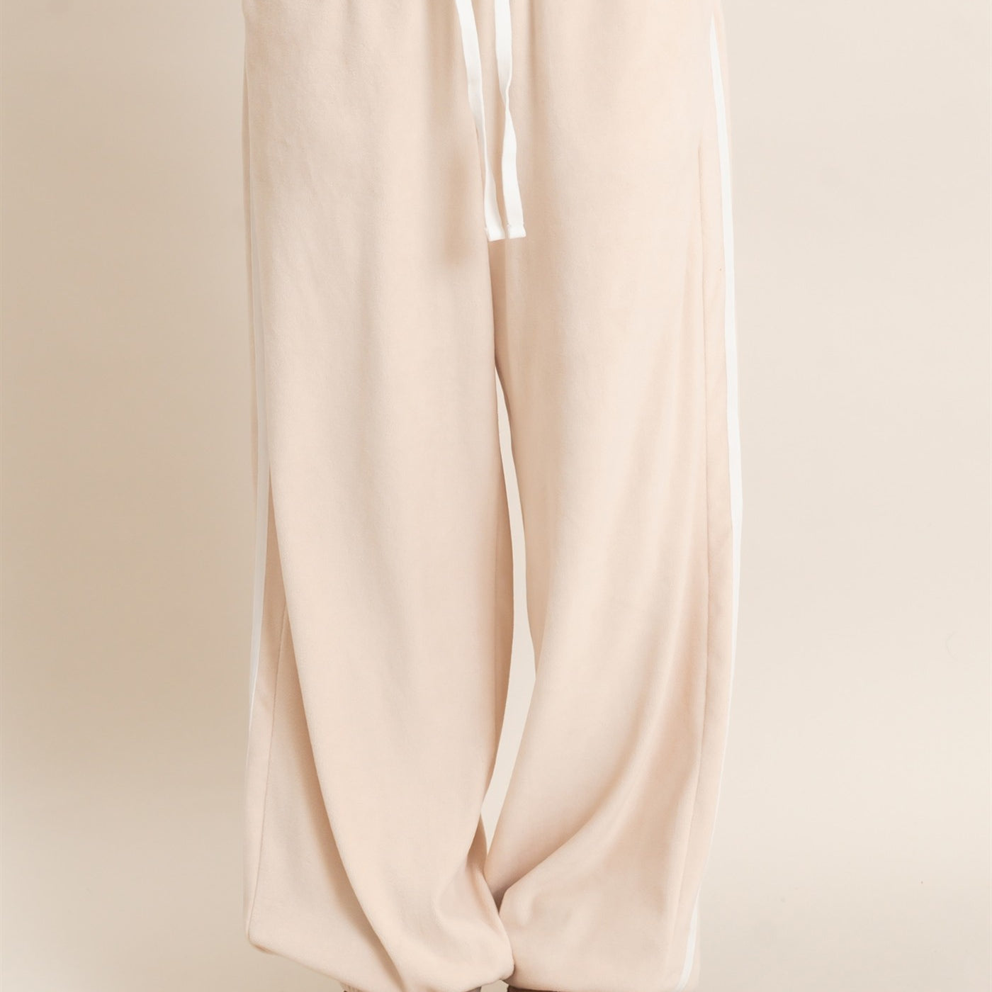 Wholesale Drawstring Waist Jogger Pants Joggers HF26E424-D CREAM HYFVE