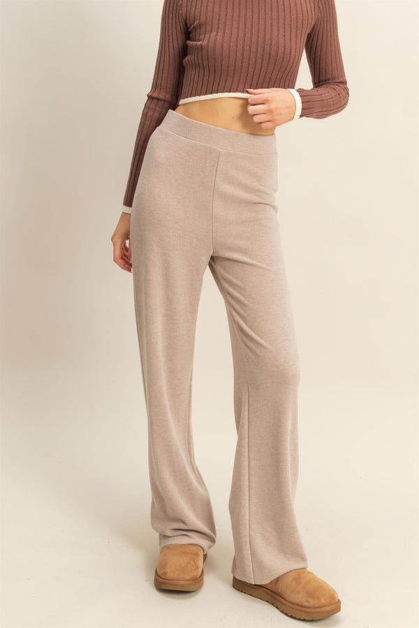 Knit Pants With Sleek Comfort Fit