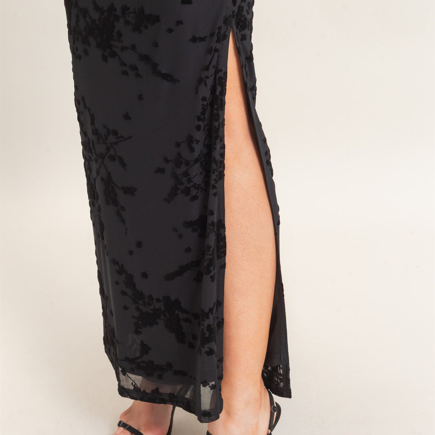 Wholesale Draped Cowl Neck Sleeveless Dress Dresses HF26C728 BLACK HYFVE