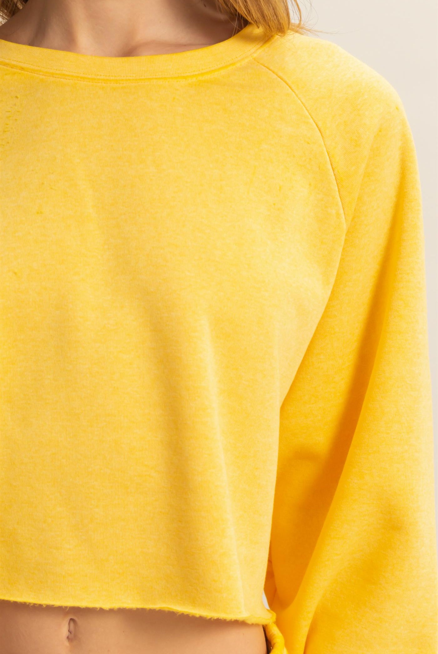 Wholesale Laid Back Crop Sweatshirt Sweatshirts DZ25C445 SUNFLOWER DOUBLE ZERO