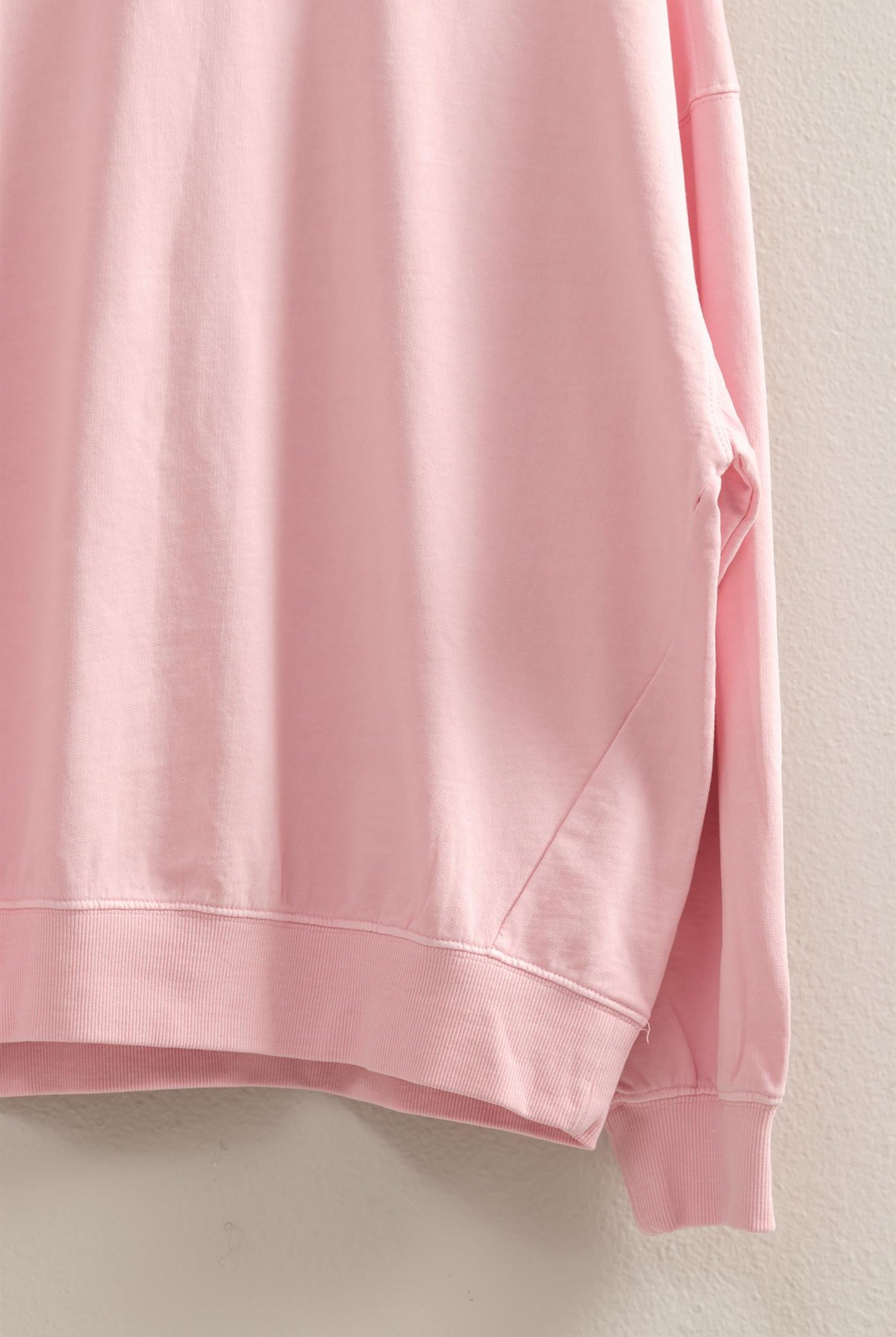 Wholesale Warm Long Sleeve French Terry Sweatshirt Sweatshirts DZ25C733 SOFT PINK HYFVE