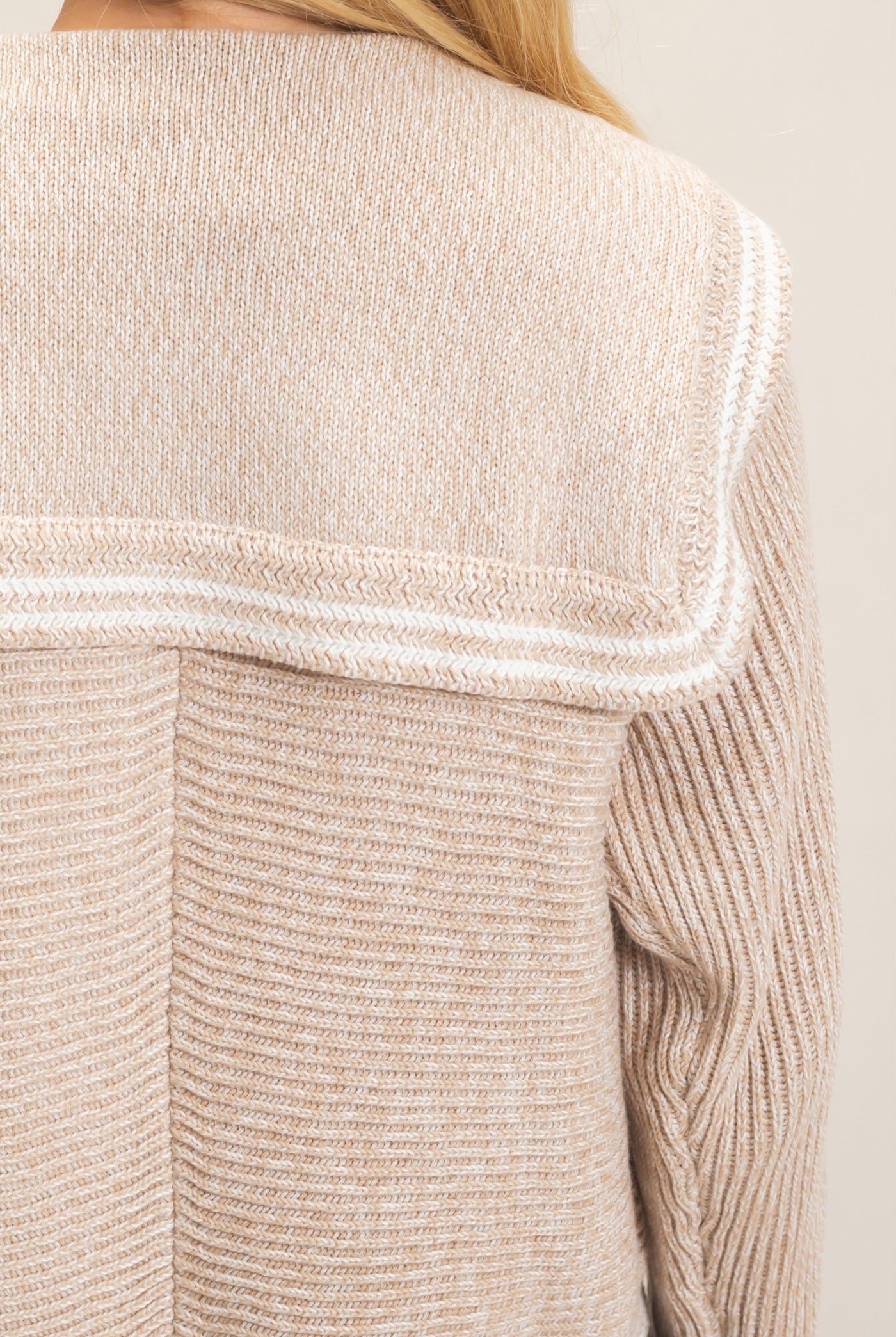 Wholesale Ribbed Button-Up Cardigan Cardigans HF26E036 LIGHT BEIGE HYFVE